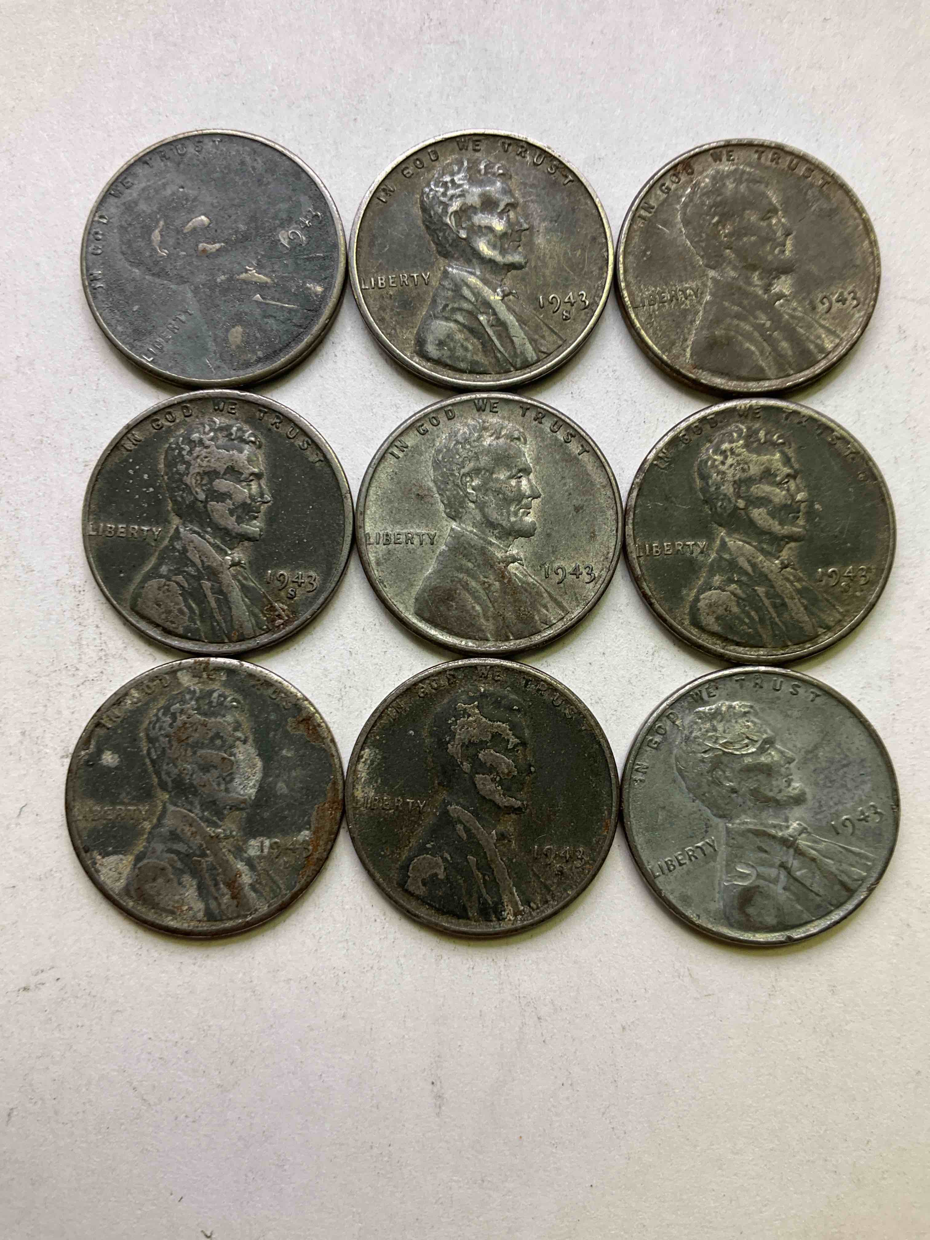 1943 World War II History! Did You Know That In 1943 Copper Was So Valuable For Making Ammunition That The U.S. Treasury Made Pennies Out Of Steel?! 1943 STEEL Pennies Have Become Valuable, Rare Collector Items! Up For Auction Are Rare WWII Steel Pennies Appearing Circulated. Own Pieces Of World War Il History That Are An Awesome Investment!