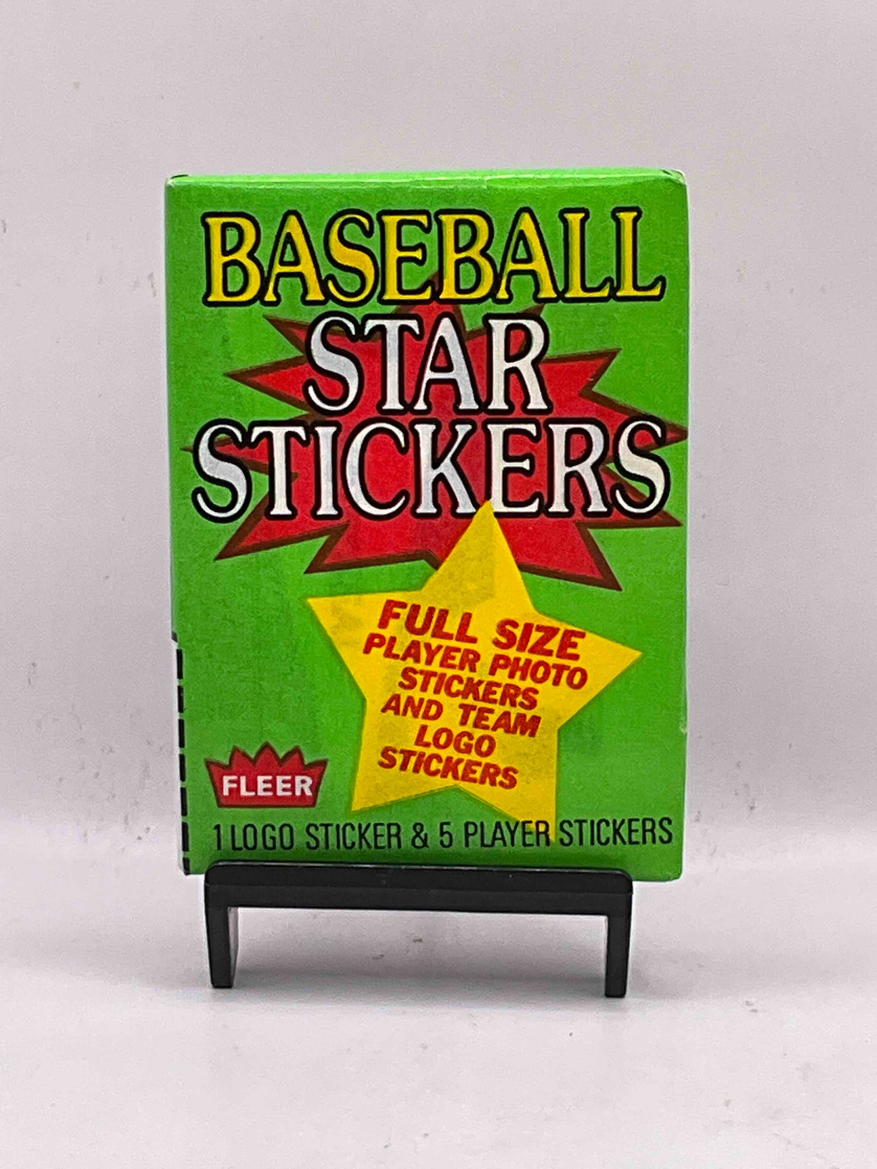 1986 Fleer Baseball History! Rare 1986 Sports Card Collectible Sticker Wax Packs, Direct From Original Sealed Retail Case. Each Pack Contains One Team Logo & Five Player Stickers. Get Your Hands On Baseball History, Drying Up Fast!