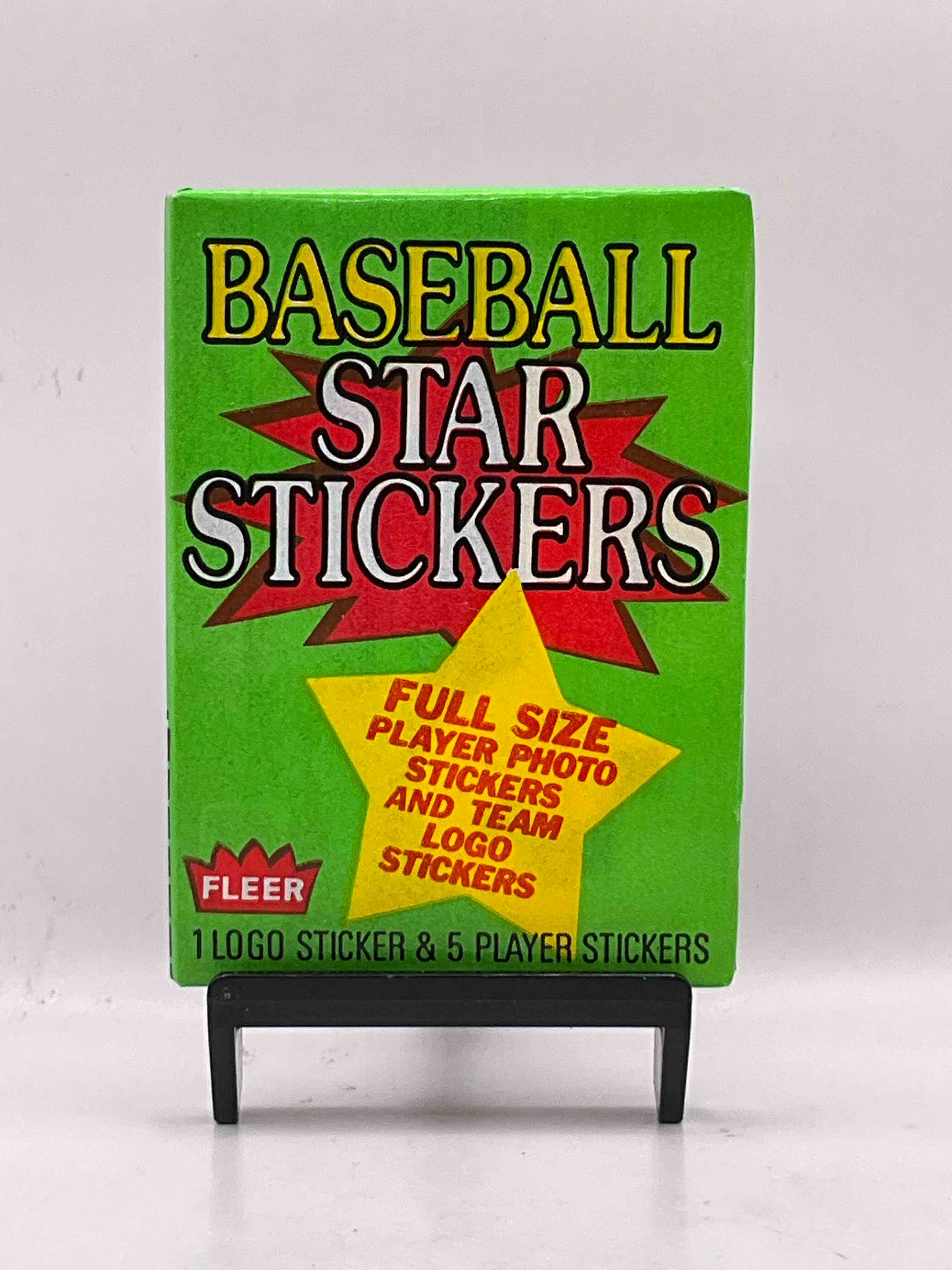 1986 Fleer Baseball History! Rare 1986 Sports Card Collectible Sticker Wax Packs, Direct From Original Sealed Retail Case. Each Pack Contains One Team Logo & Five Player Stickers. Get Your Hands On Baseball History, Drying Up Fast!