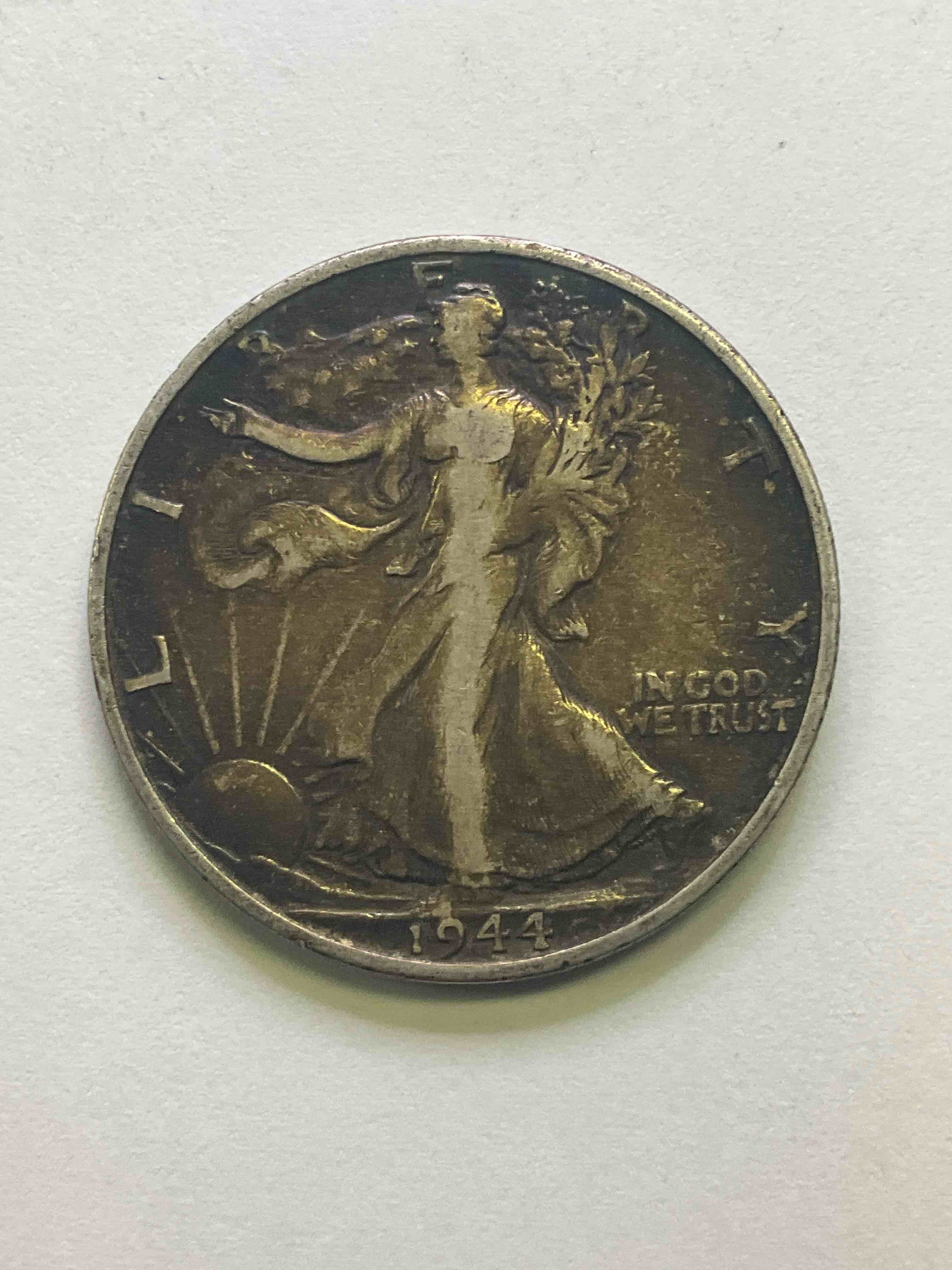 Antique U.S. Silver! Liberty Walking Silver Fine U.S. Silver Half Dollar! This Striking Half Dollars Were Minted From 1916-1947 & Have Become Some Of The Most Collectible Coins In History! Here Is A Striking Circulated Example From 1944, The Height Of World War II! Liberty Walking Coins Are 90% Fine U.S. Silver, A Great Investment In Precious Metal!