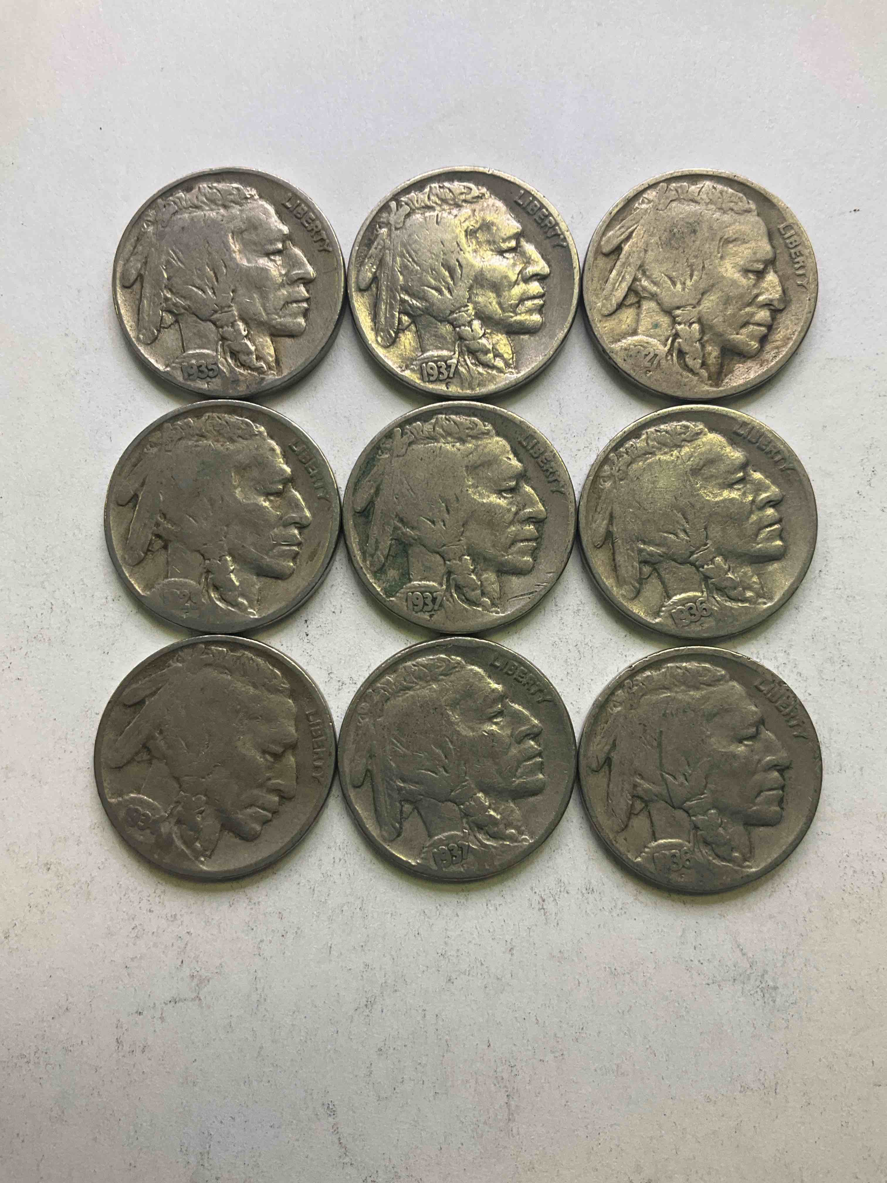 Historic Buffalo Nickels! Indian Head Buffalo Nickels Were Minted From 1913 To 1938 & Have Become A Favorite For Coin Collectors Around The World! Own Pieces Of American History With These Cool Indian Head Buffalo Nickels In Circulated Condition, Most With Visible Dates Which Is Very Rare For Buffalo Nickels!