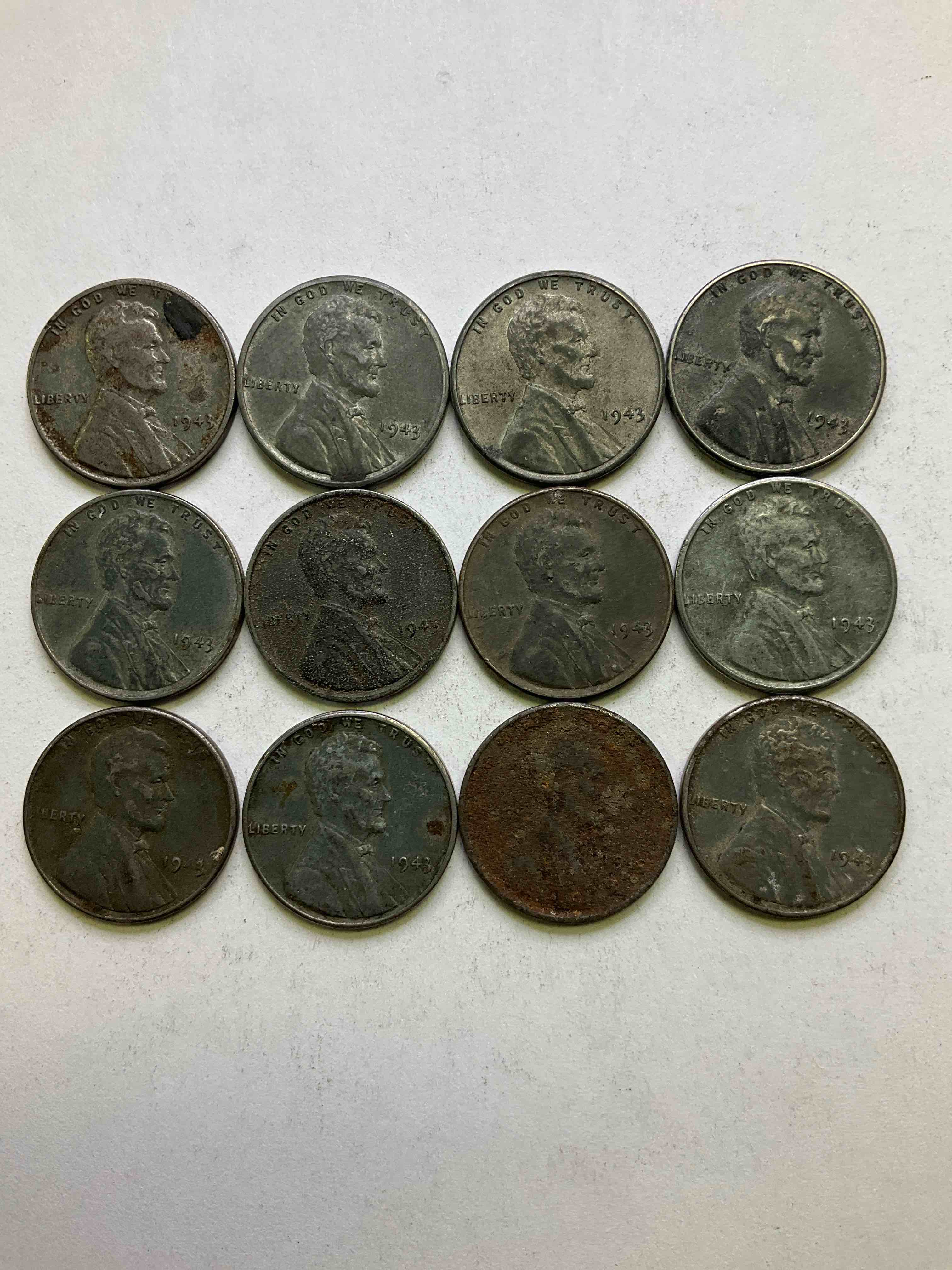 1943 World War II History! Did You Know That In 1943 Copper Was So Valuable For Making Ammunition That The U.S. Treasury Made Pennies Out Of Steel?! 1943 STEEL Pennies Have Become Valuable, Rare Collector Items! Up For Auction Are Rare WWII Steel Pennies Appearing Circulated. Own Pieces Of World War Il History That Are An Awesome Investment!