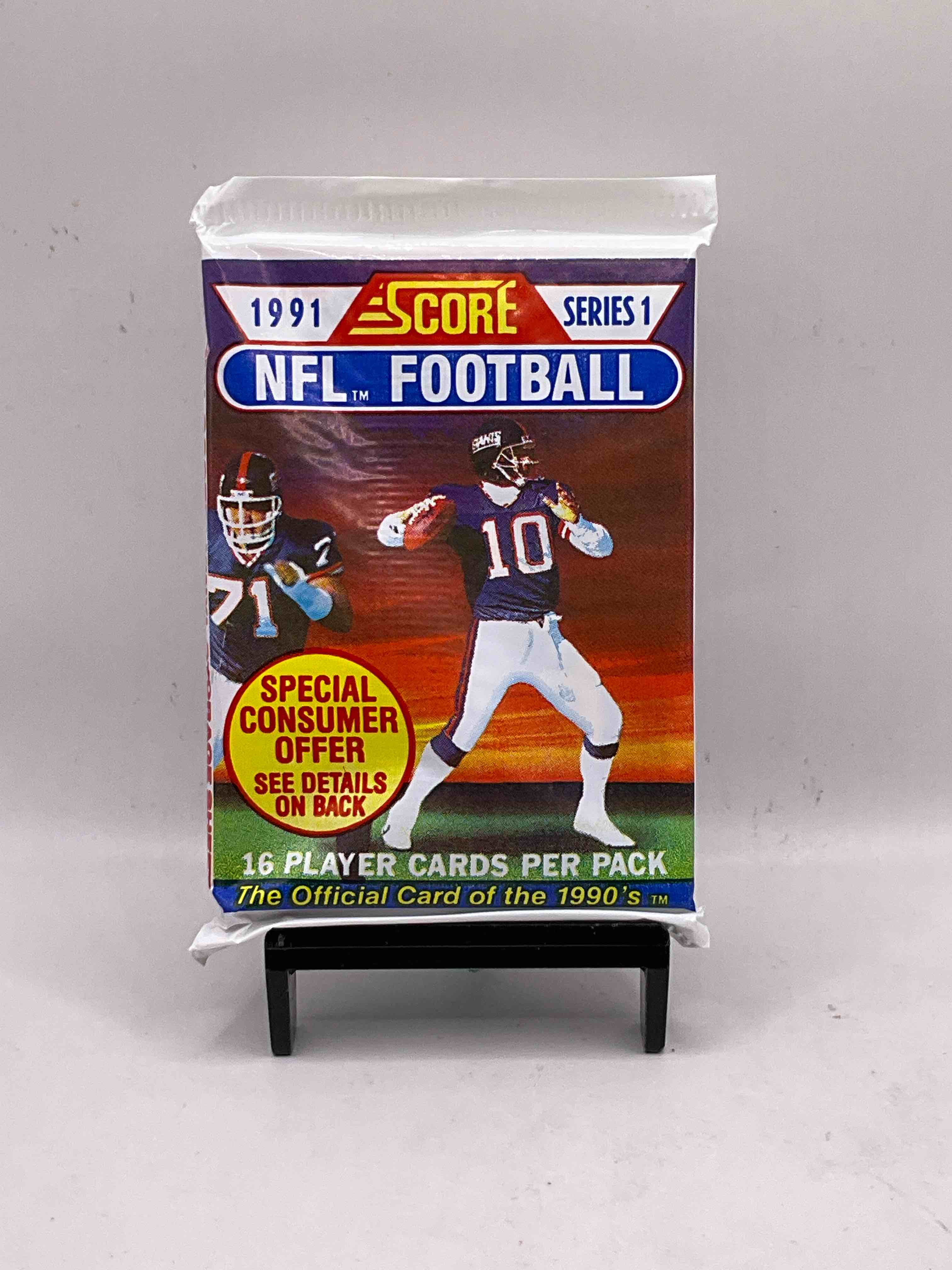 1991 NFL Score Football Sealed Card Pack, Direct From Original Retail Case! These Cards Are Sought After By Collectors For Their Awesome, Nostalgic Look. Search For Brett Favre Rookie, Early Jerry Rice, Early Emmit Smith, Joe Montana & So Much More!