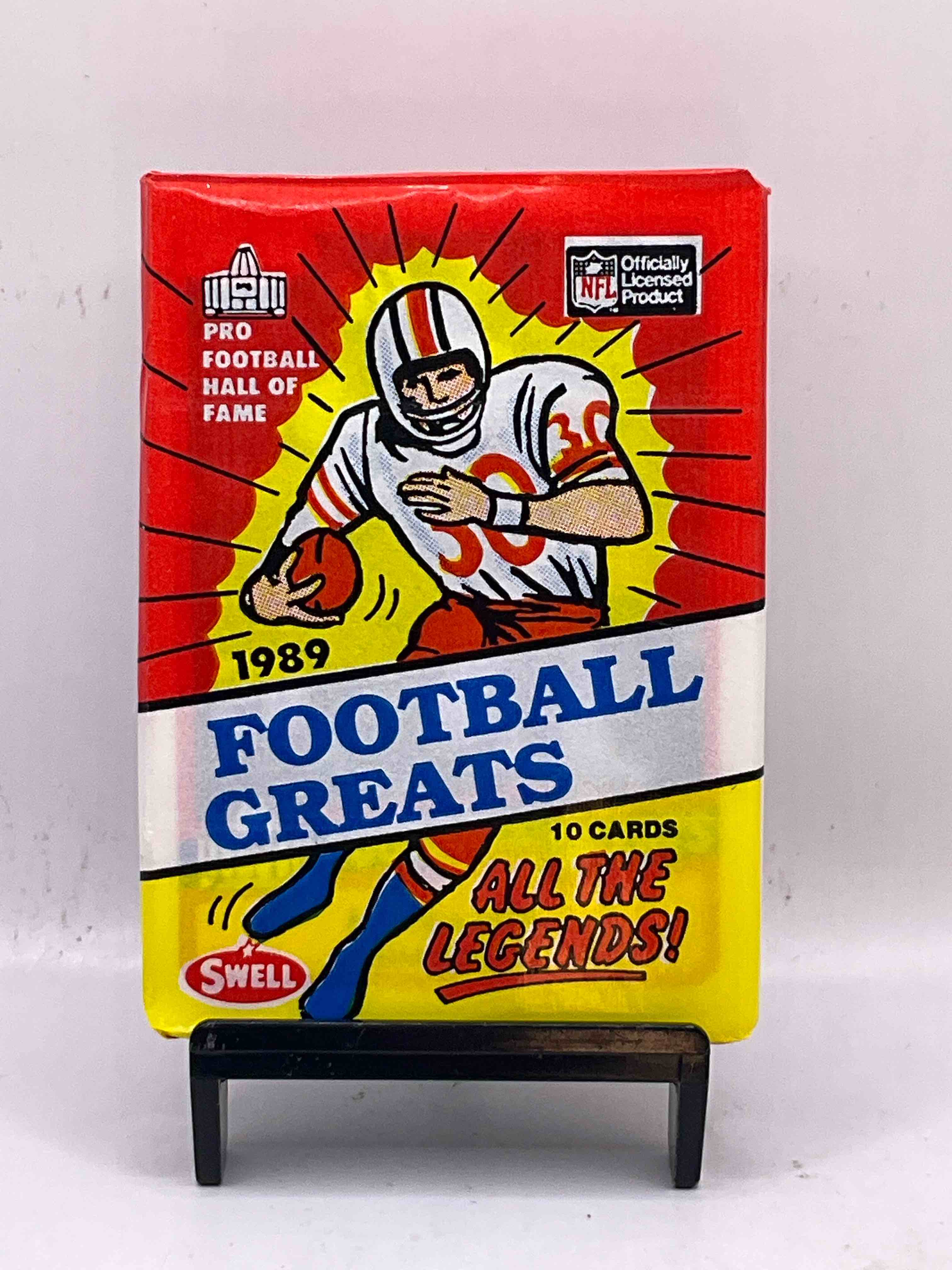 Blast From The Past! 1989 Football Greats! Pro Football Hall Of Fame Cards! Legends From Way Back When! Look For Terry Bradshaw, Gale Sayers, Dick Butkus, Joe Namath & So Many More Iconic & Insane Legends! 