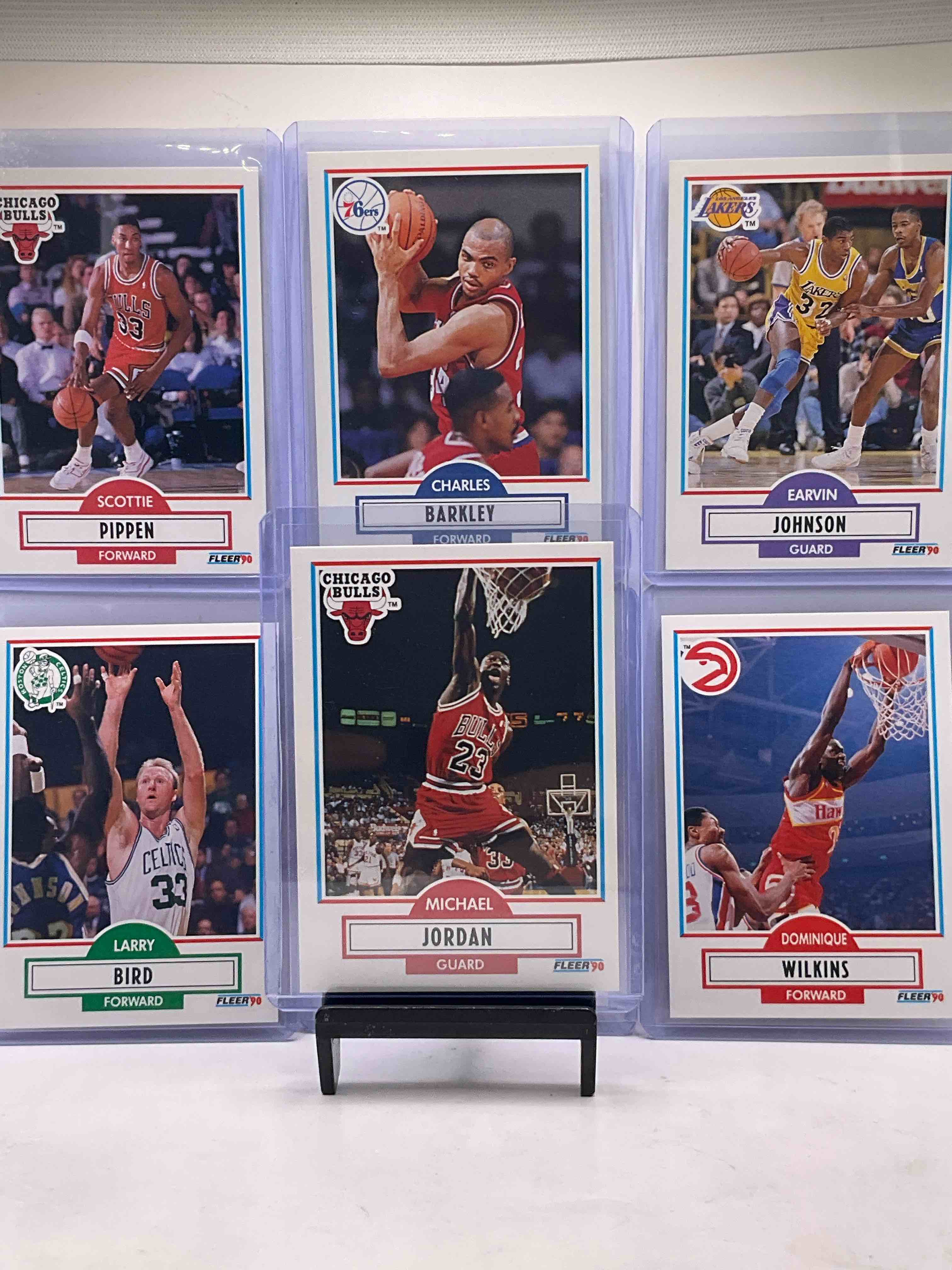 Michael Jordan! 1990 Fleer 50 Card Basketball! The BEST Cards From The Year! Michael Jordan, Scottie Pippen, Magic Johnson , Larry Bird, Dominique Wilkins, David Robinson, Charles Barkley, Hakeem Olajuwon, Karl Malone, Clyde Drexler & More! All Stars, Hall Of Famers, Champions & More, The Perfect Mix Of Miscellaneous ‘90 NBA Variety! 