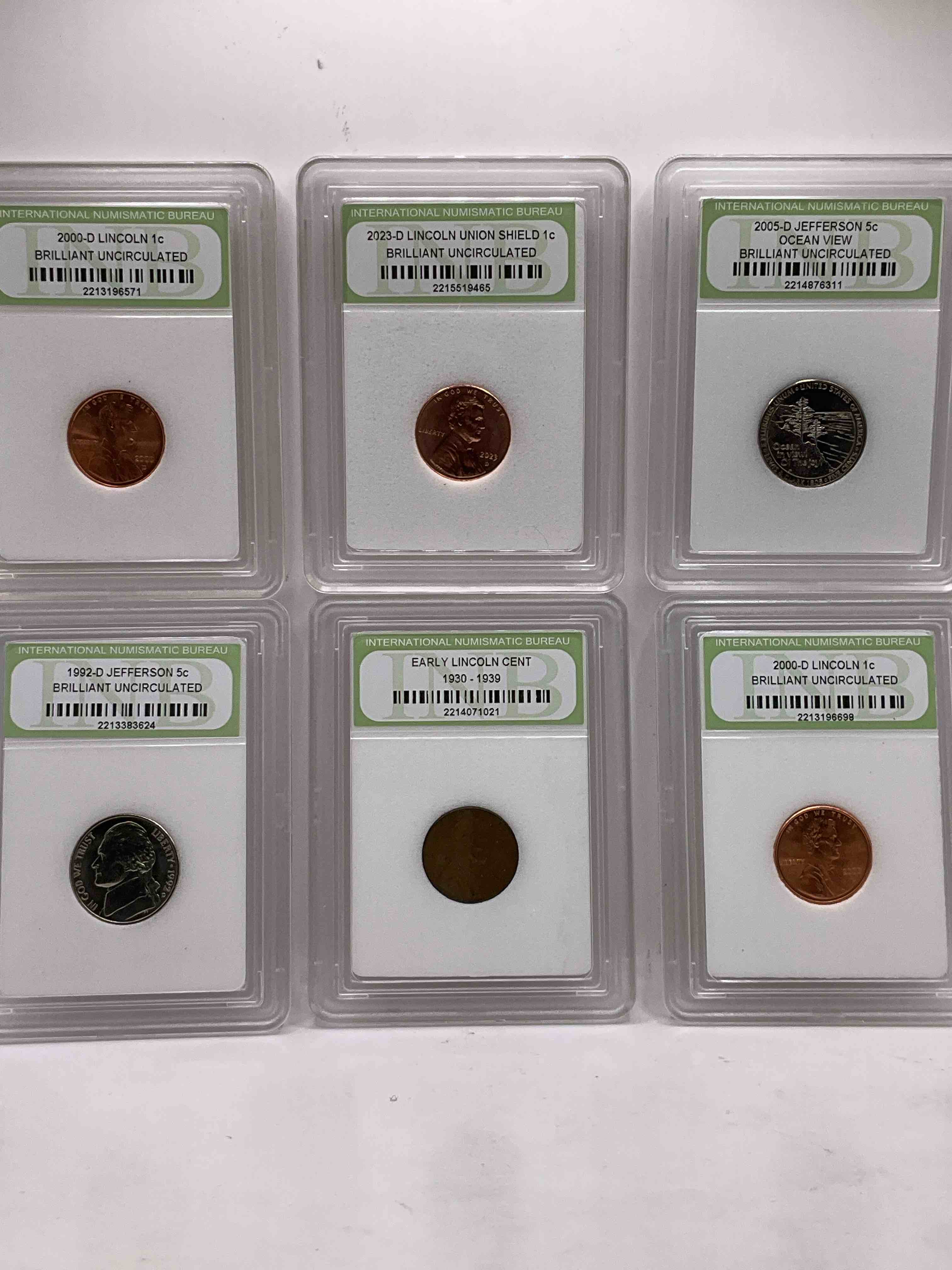 Collector's Dream! Six Different Rare, Slabbed U.S. Collector Coins In Certified/Catalogued Protective Slab Cases! A Great Way to Build An Incredible Collection Of Protected, Rare U.S. Coins! Great For The Coin Fan & Collector!
