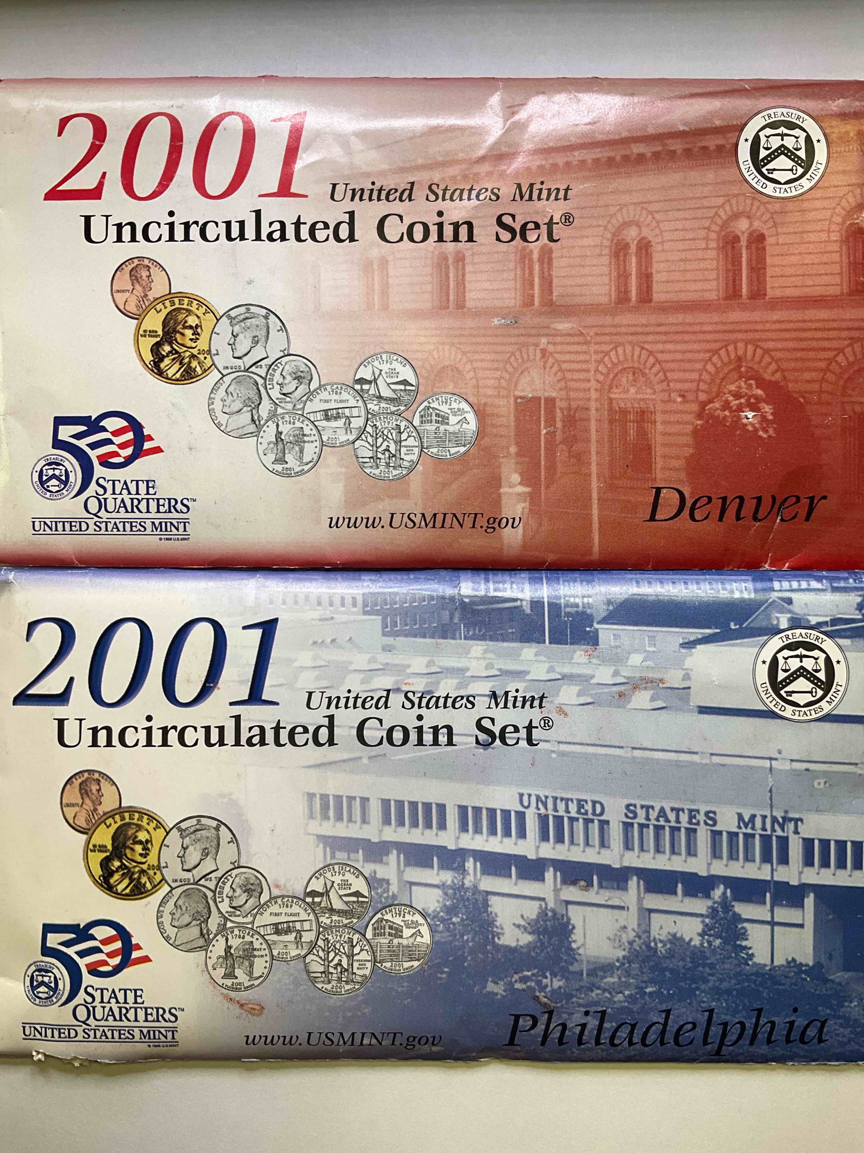2001, The Year The World Changed Forever. Here Is A Gorgeous 2001 U.S. Mint Sett Includes 10 Coins, Each Coin Minted That Year To Include The Five State Quarters Issued That Year, Still In Original Box Direct From The U.S. Mint. Own An Incredible Collector Item & An Important Piece Of History.