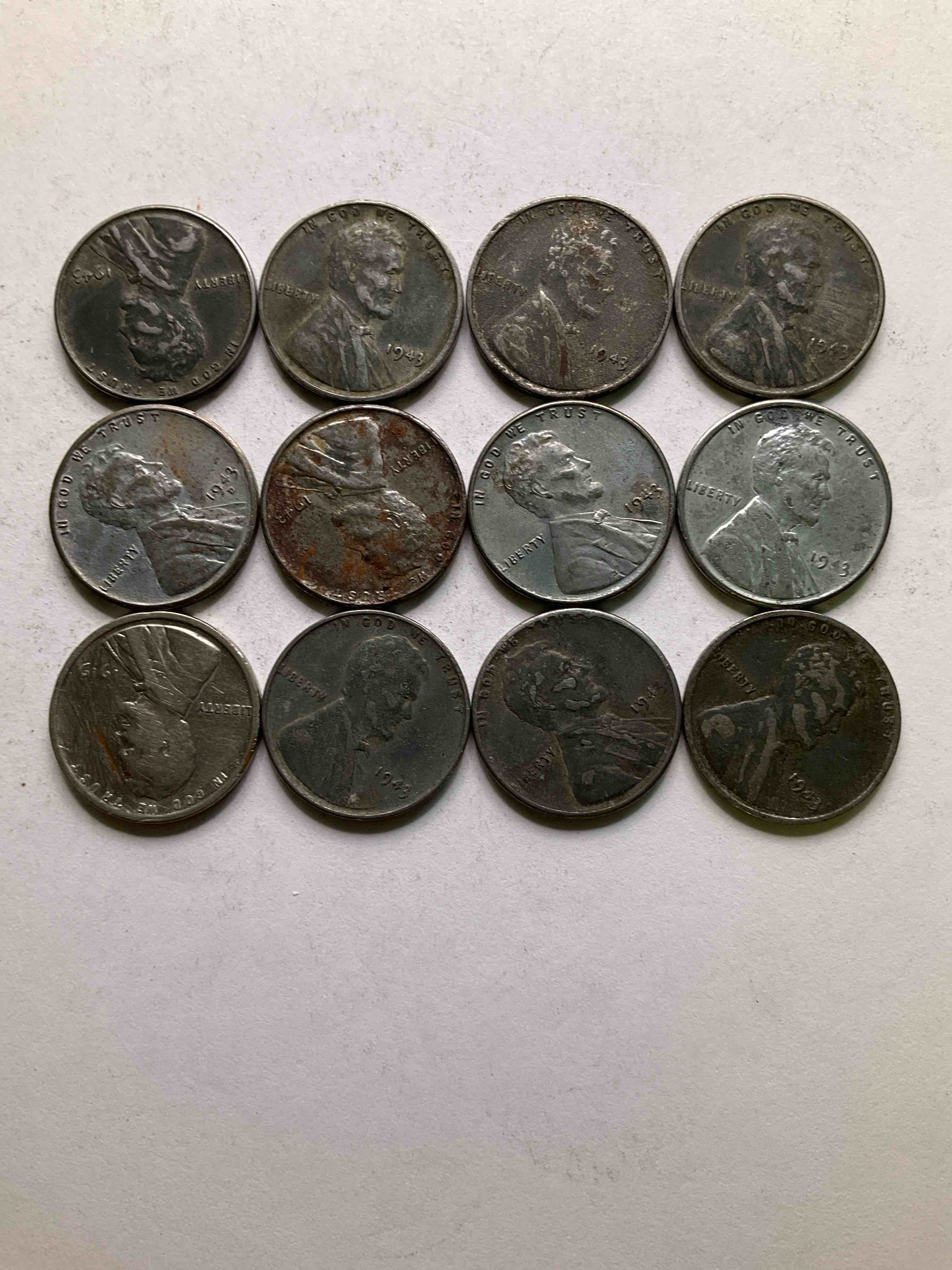 1943 World War Il History! Did You Know That In 1943 Copper Was So Valuable For Making Ammunition That The U.S. Treasury Made Pennies Out Of Steel?! 1943 STEEL Pennies Have Become Valuable, Rare Collector Items! Up For Auction Are Rare WWII Steel Pennies Appearing Circulated. Own Pieces Of World War II History That Are An Awesome Investment!
