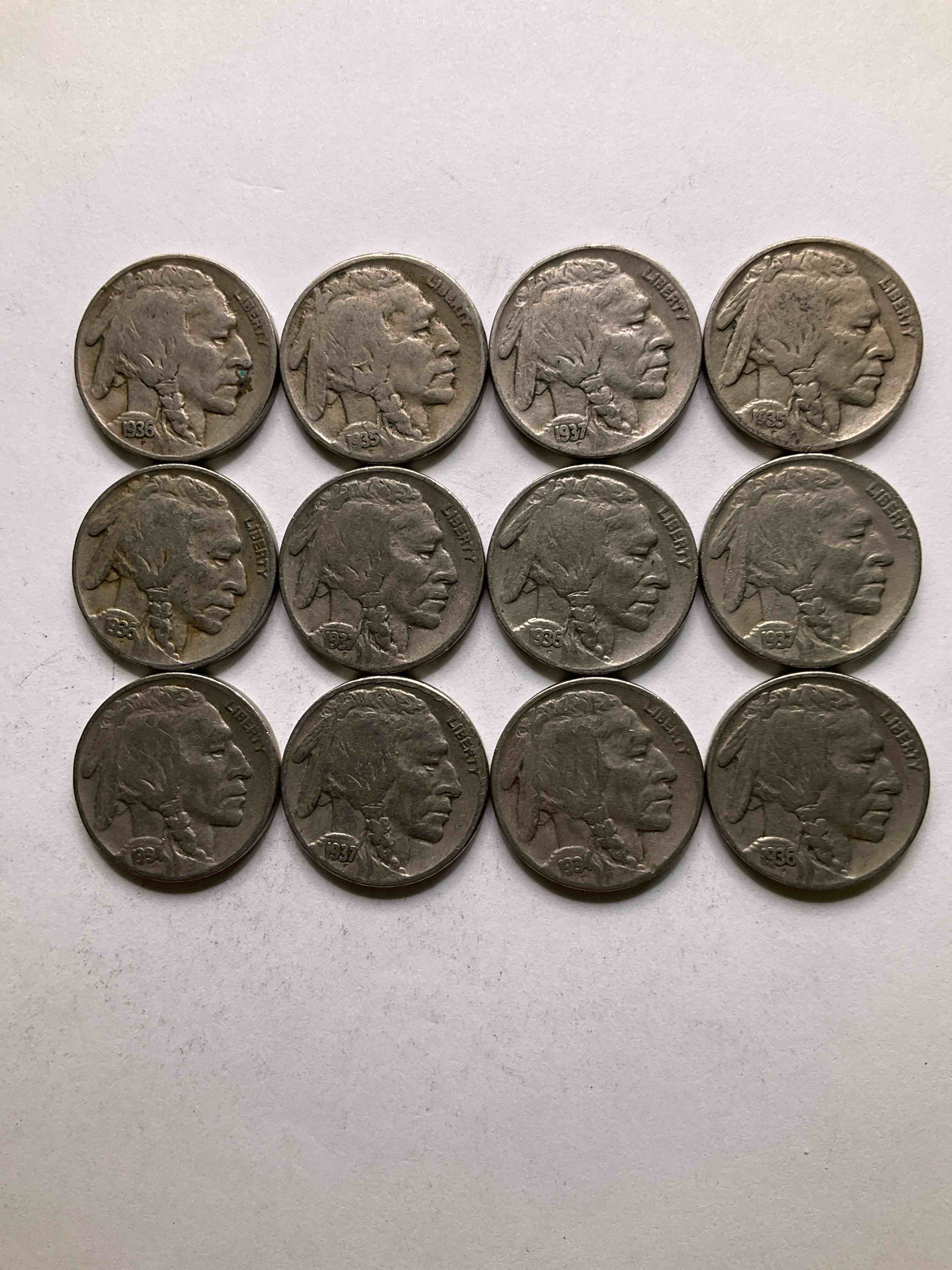 Historic Buffalo Nickels! Indian Head Buffalo Nickels Were Minted From 1913 To 1938 & Have Become A Favorite For Coin Collectors Around The World! Own Pieces Of American History With These Cool Indian Head Buffalo Nickels In Circulated Condition, Most With Visible Dates Which Is Very Rare For Buffalo Nickels!