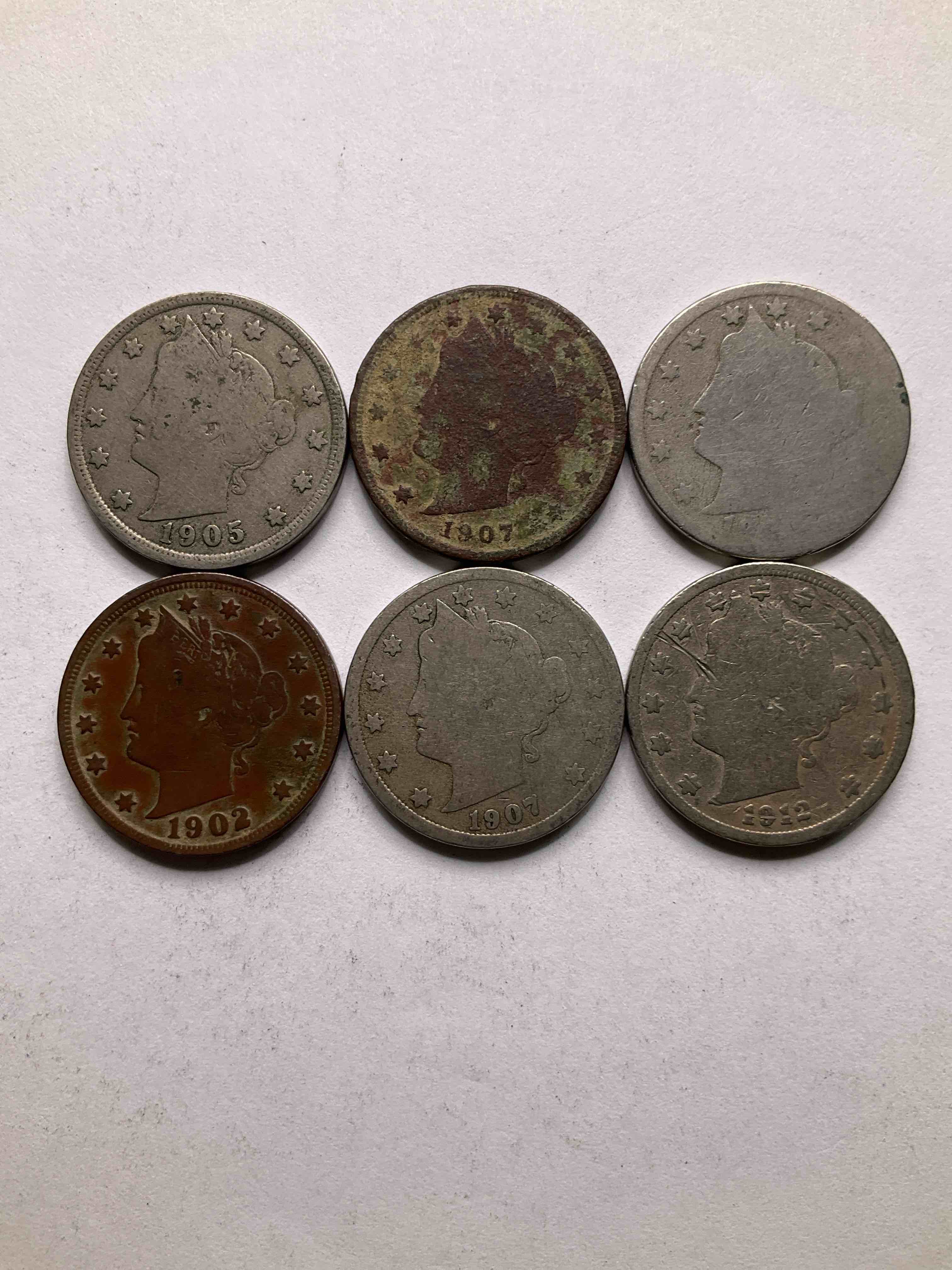 Antique U.S. "V" Nickels, 1912 Year Of The Titanic! Nearly Impossible To Collect!Antique V Nickels, Includes At Least One 1912, The Year Of The Sinking Of The Titanic! Own A Piece Of History Great For Coin Collectors, Think Of The History These Coins Have Seen!, Liberty Head V Nickels Were Minted Up Until 1913 & Were The Style Of Nickels Before Buffalo Nickels. Own Some Cool Pieces Of History! Rare To See These Coins With The "Date On" In Circulated Condition!