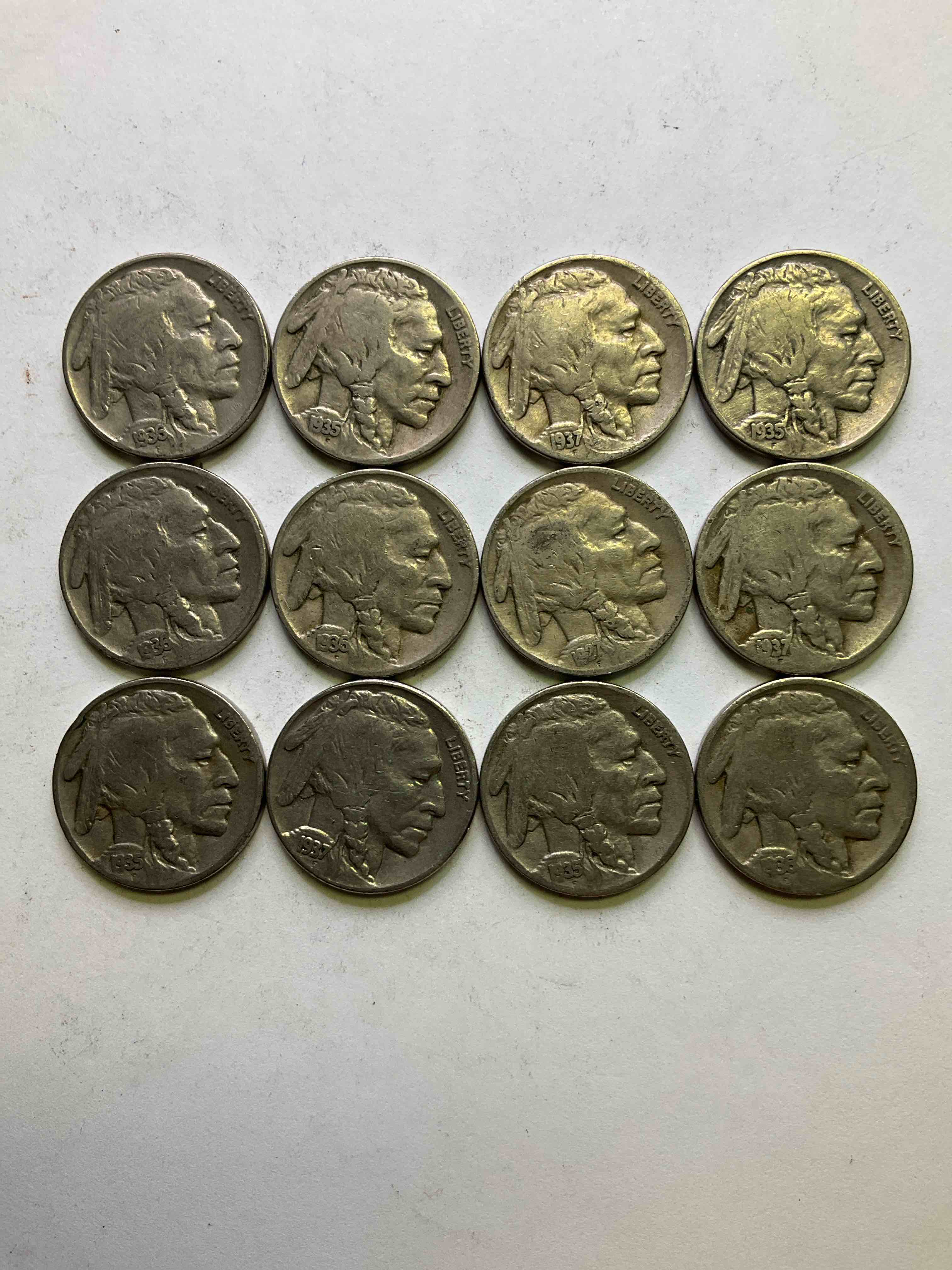 Historic Buffalo Nickels! Indian Head Buffalo Nickels Were Minted From 1913 To 1938 & Have Become A Favorite For Coin Collectors Around The World! Own Pieces Of American History With These Cool Indian Head Buffalo Nickels In Circulated Condition, Most With Visible Dates Which Is Very Rare For Buffalo Nickels!