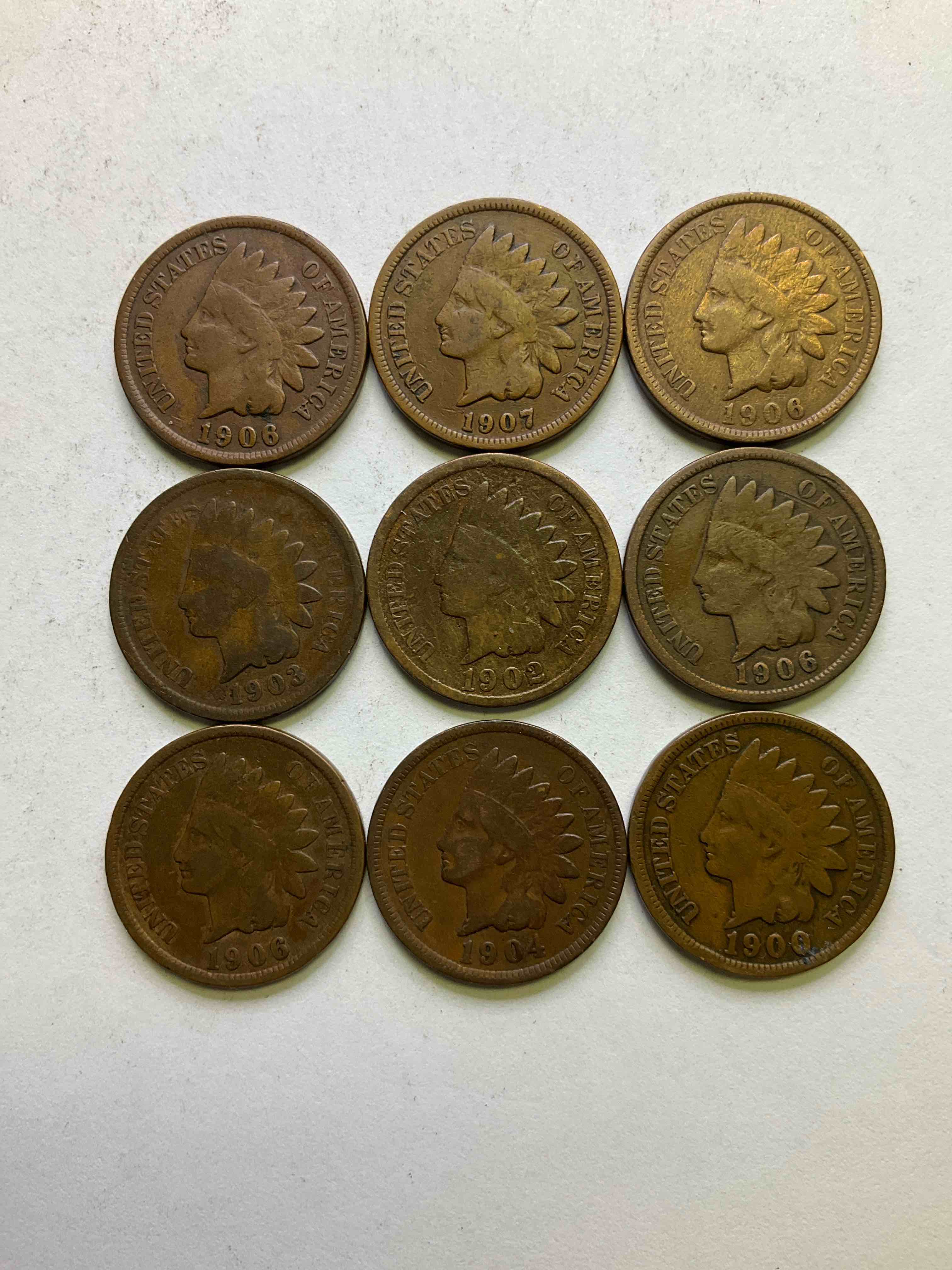 Indian Head Pennies! These Gorgeous U.S. Pennies Were Minted From 1859-1909 & Have Become Serious Collector Items! The "Indian Head" Design Is Actually A Representation Of Lady Liberty Wearing An Indian Headdress. Here Are Beautiful, Well-Kept Examples Representing Many Different Mint Years! Great For Collecting, Investing & Learning History, & Rare With Visible Dates!