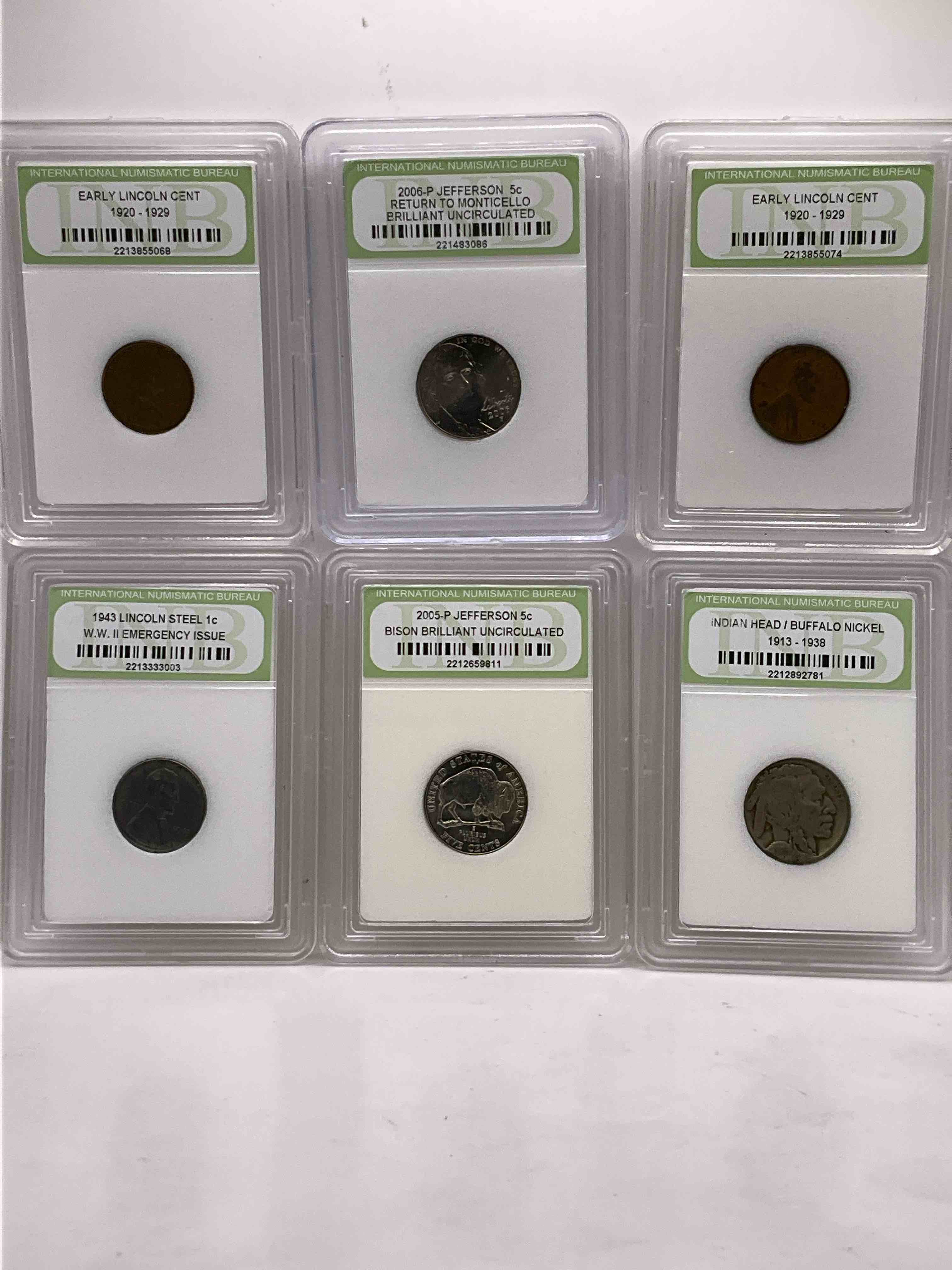 Collector's Dream! Six Different Rare, Slabbed U.S. Collector Coins In Certified/Catalogued Protective Slab Cases! A Great Way to Build An Incredible Collection Of Protected, Rare U.S. Coins! Great For The Coin Fan & Collector!