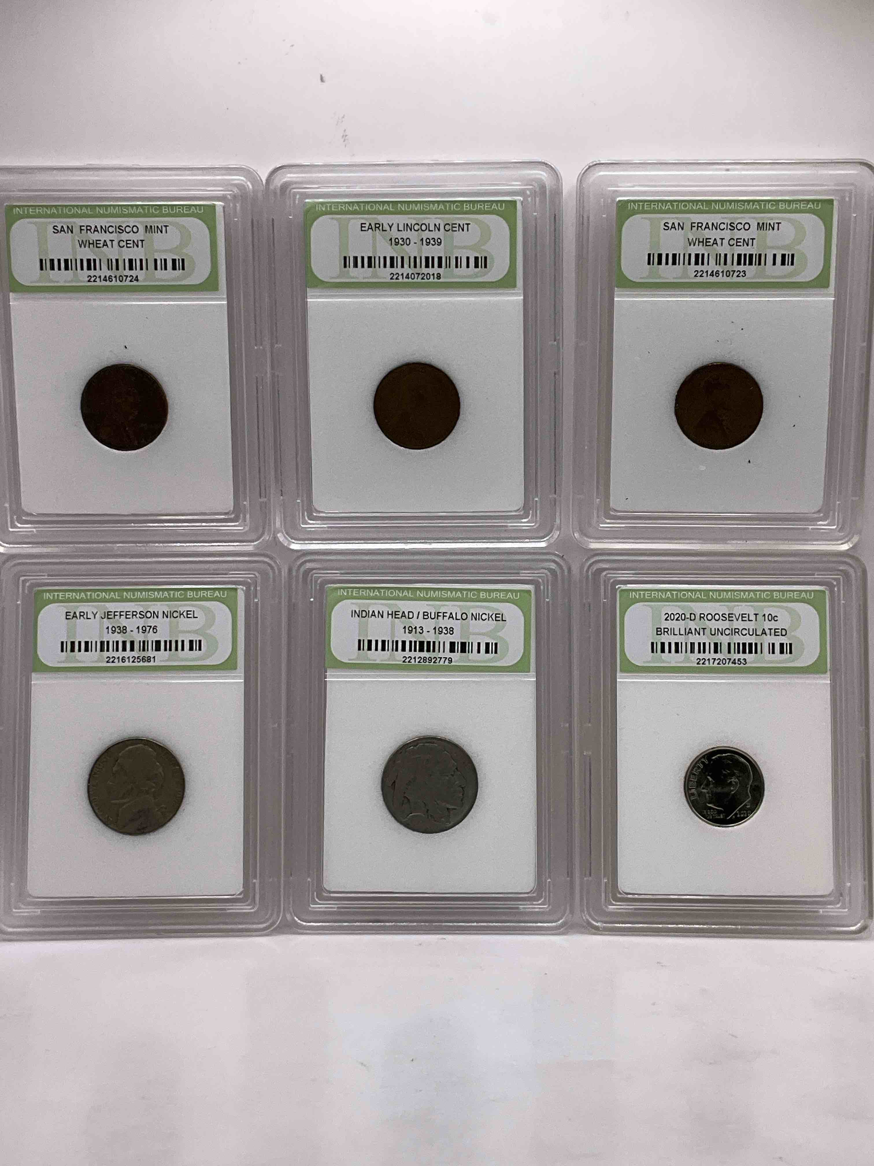 Collector's Dream! Six Different Rare, Slabbed U.S. Collector Coins In Certified/Catalogued Protective Slab Cases! A Great Way to Build An Incredible Collection Of Protected, Rare U.S. Coins! Great For The Coin Fan & Collector!