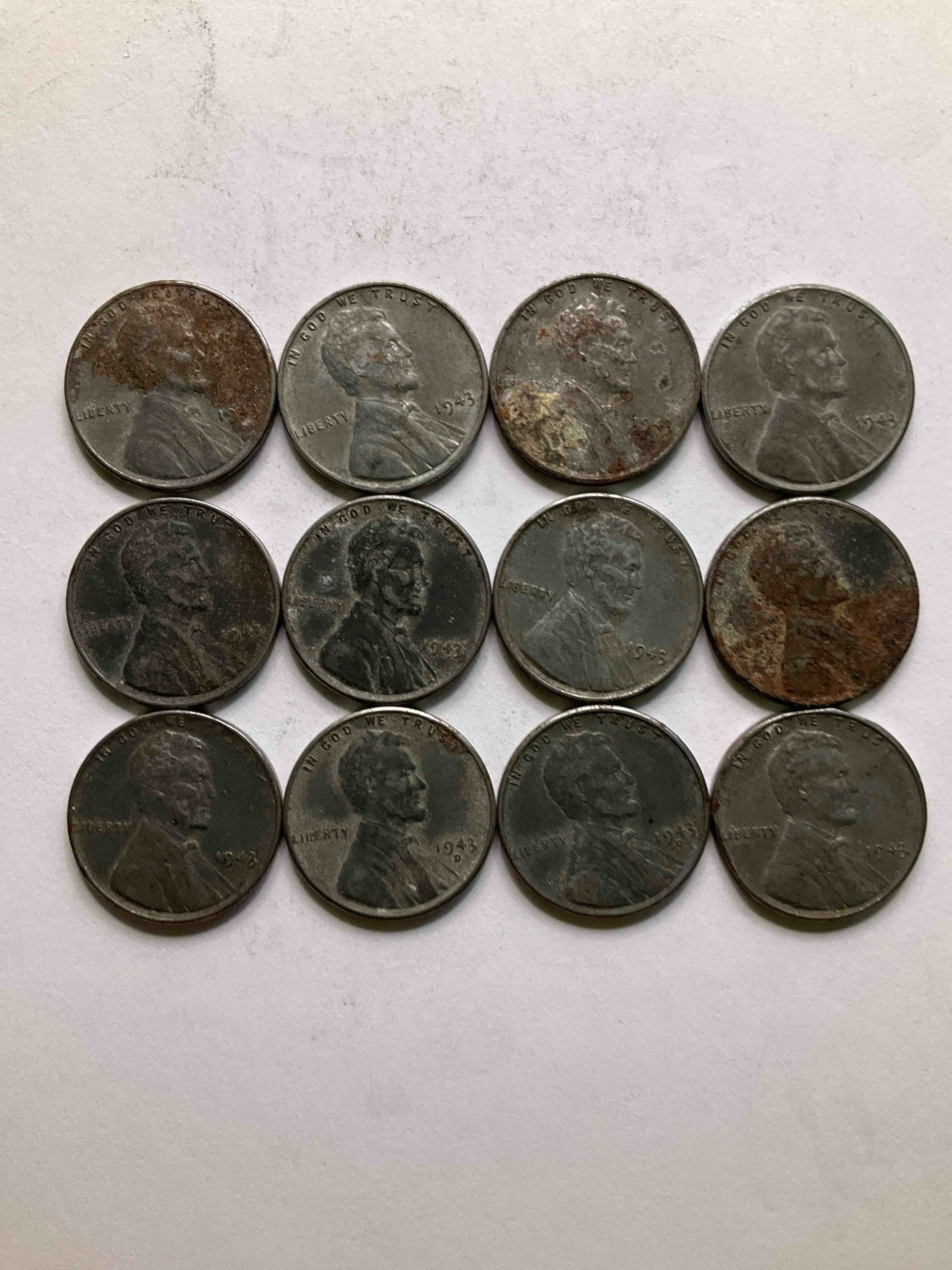 1943 World War Il History! Did You Know That In 1943 Copper Was So Valuable For Making Ammunition That The U.S. Treasury Made Pennies Out Of Steel?! 1943 STEEL Pennies Have Become Valuable, Rare Collector Items! Up For Auction Are Rare WWII Steel Pennies Appearing Circulated. Own Pieces Of World War II History That Are An Awesome Investment!