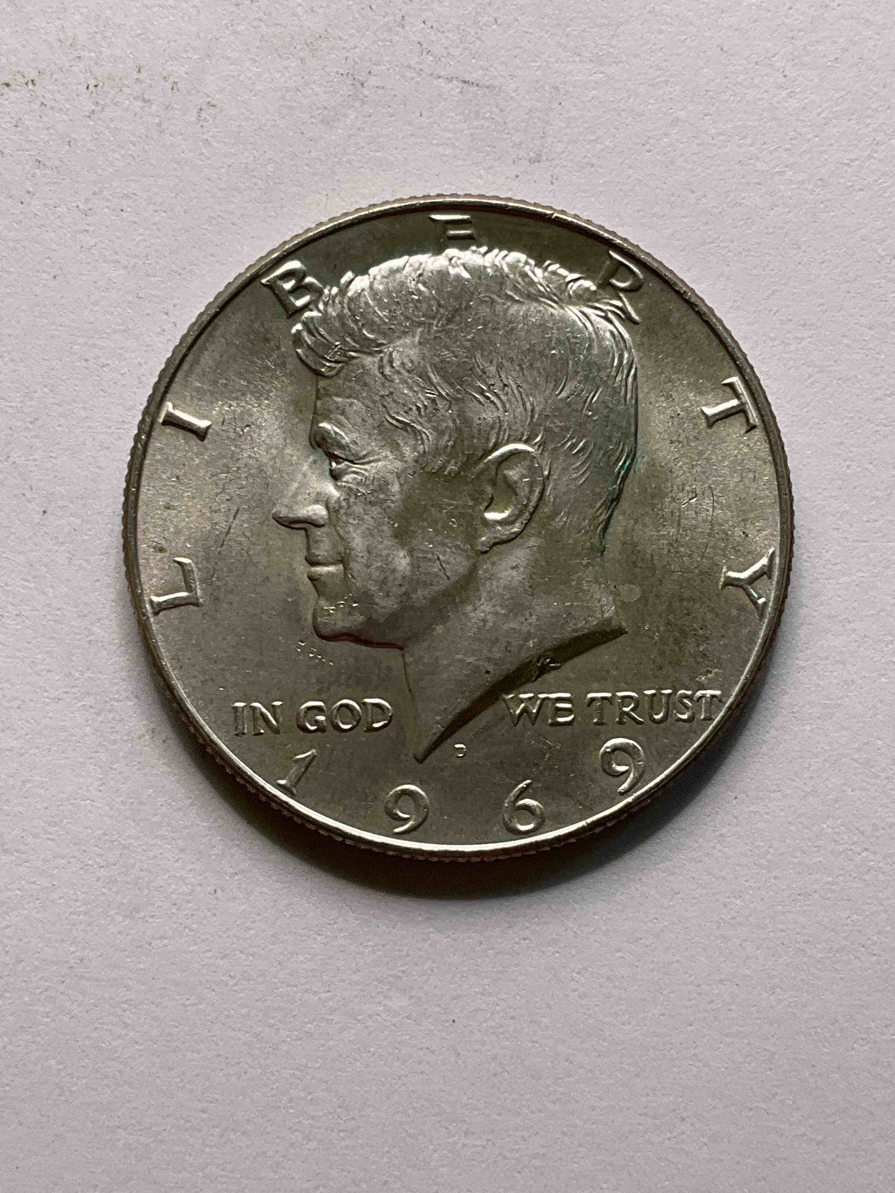 1969 Moon Landing Silver! Check Out This Gorgeous, Uncirculated 1969 Kennedy Half Dollar, Minted In 40% Fine U.S. Silver! 1969 Was The Year Of The Moon Landing, & Also THE LAST Year Kennedy Half Dollars Had Silver In Them! Check Out This Rare 1969 Silver Kennedy Half Dollar In Excellent, Uncirculated Condition! Invest In Fine U.S. Silver & A Incredible Piece Of History!