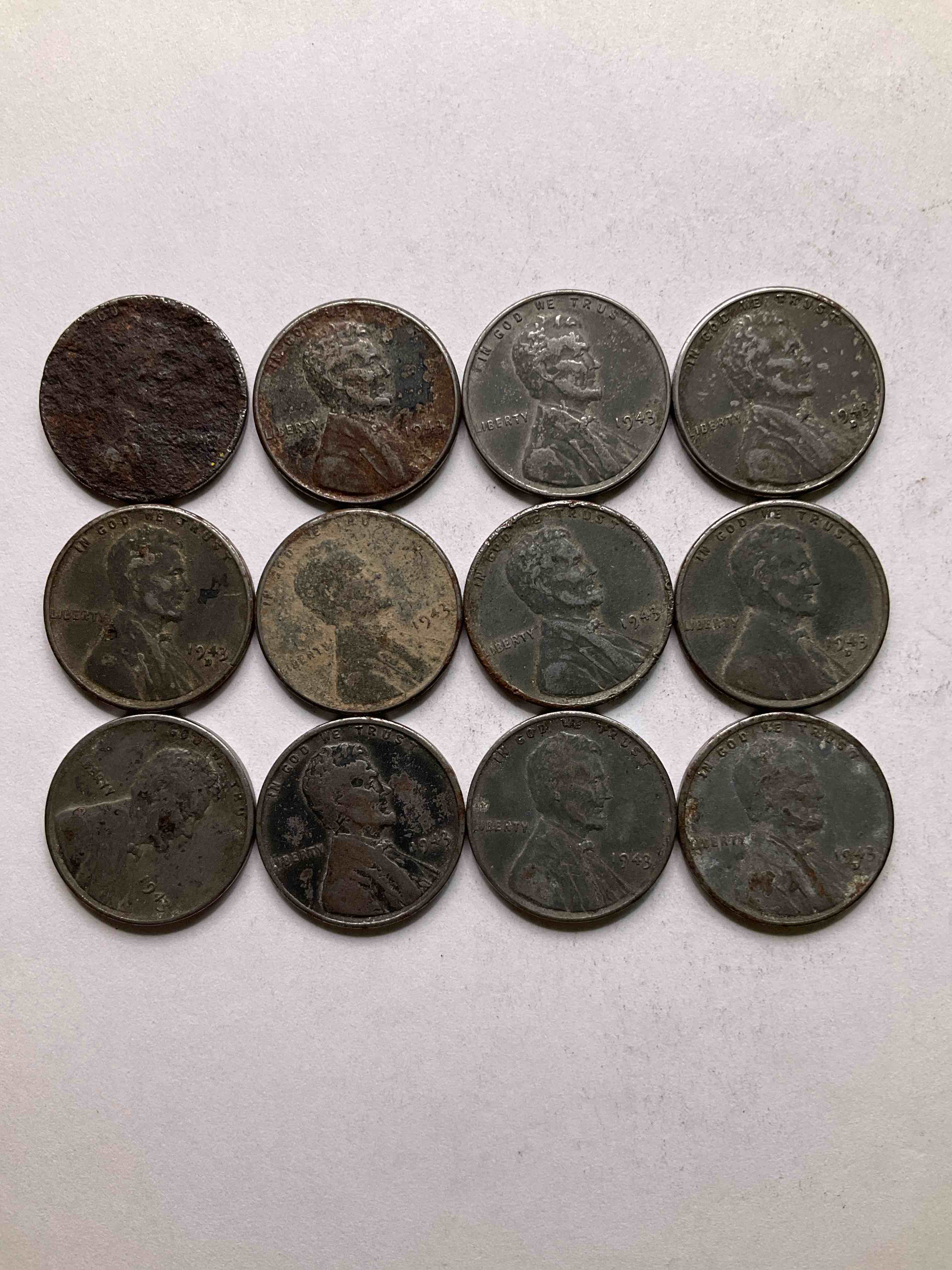 1943 World War Il History! Did You Know That In 1943 Copper Was So Valuable For Making Ammunition That The U.S. Treasury Made Pennies Out Of Steel?! 1943 STEEL Pennies Have Become Valuable, Rare Collector Items! Up For Auction Are Rare WWII Steel Pennies Appearing Circulated. Own Pieces Of World War II History That Are An Awesome Investment!