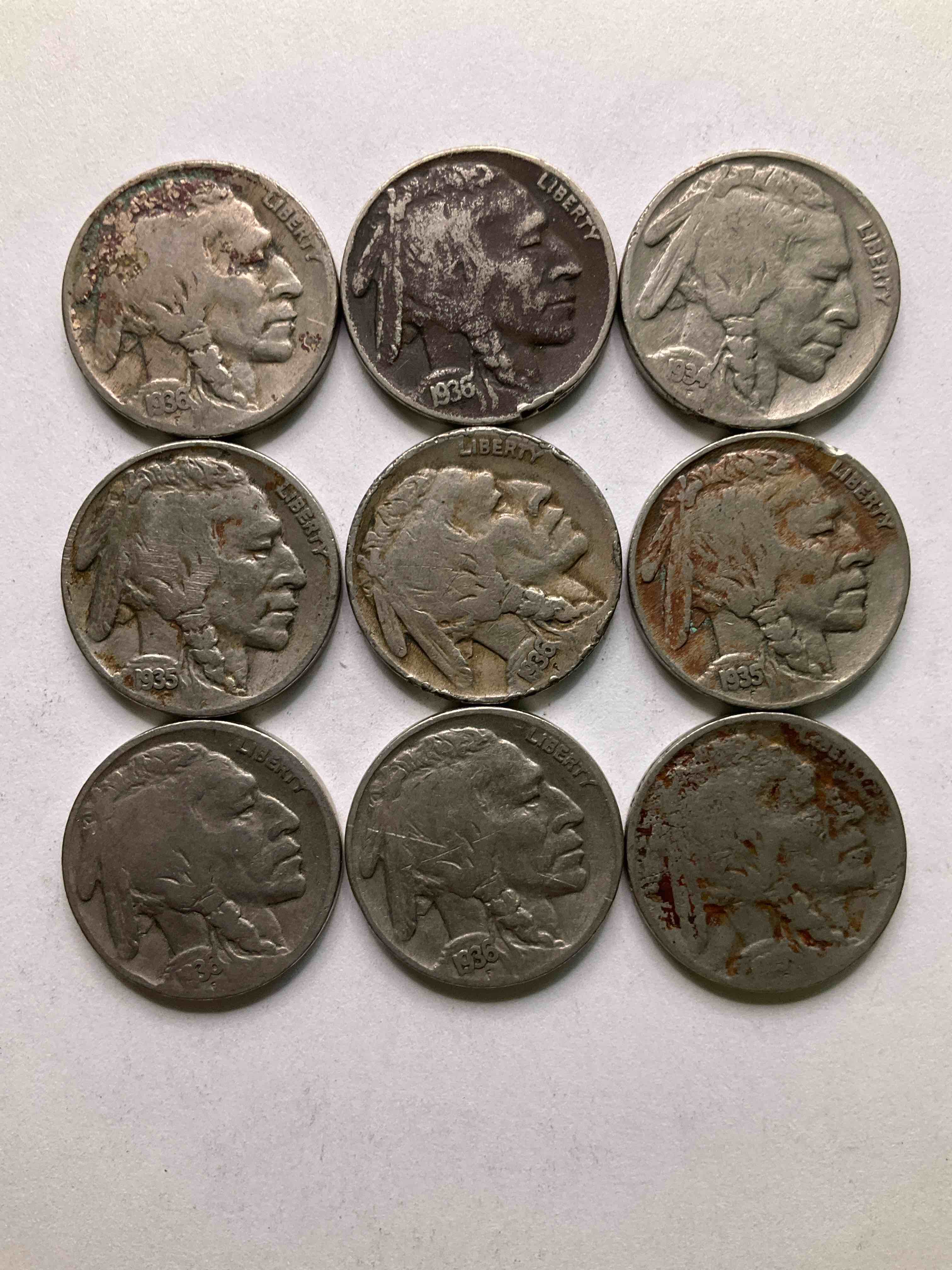 Historic Buffalo Nickels! Indian Head Buffalo Nickels Were Minted From 1913 To 1938 & Have Become A Favorite For Coin Collectors Around The World! Own Pieces Of American History With These Cool Indian Head Buffalo Nickels In Circulated Condition, Most With Visible Dates Which Is Very Rare For Buffalo Nickels!