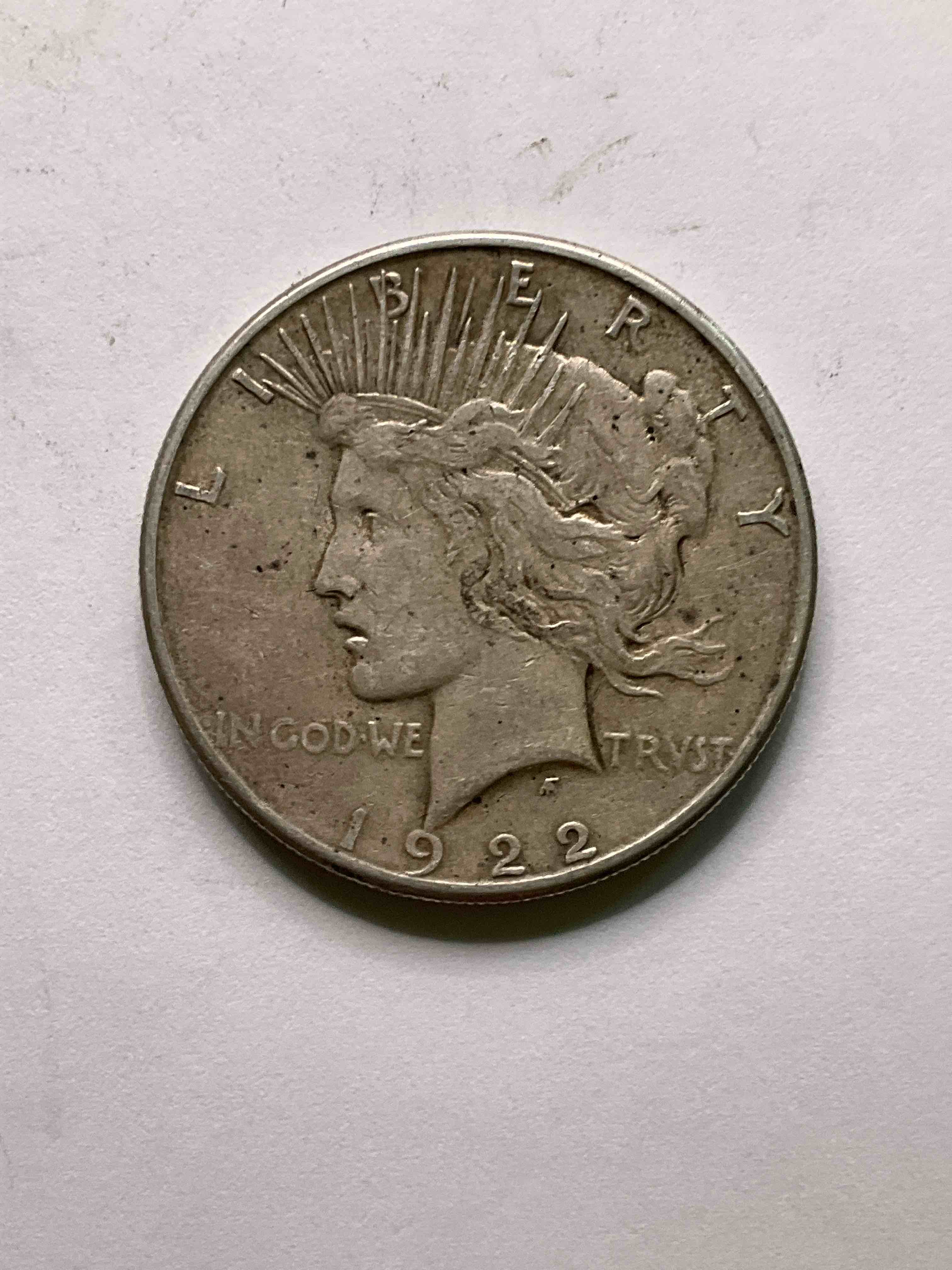 1923 Silver Peace Dollar U.S. Coin! Silver Peace Dollars Were Produced From 1921-1935 To Commemorate The End Of World War One. This Large, 1.5" Diameter, Heavy, Gorgeous Coin Is 90% Silver & 10% Copper, Giving It A Net Weight of .77344 oz. Of Pure Silver! Own A Valuable Piece Of History & An Incredible Investment In Precious Metals!