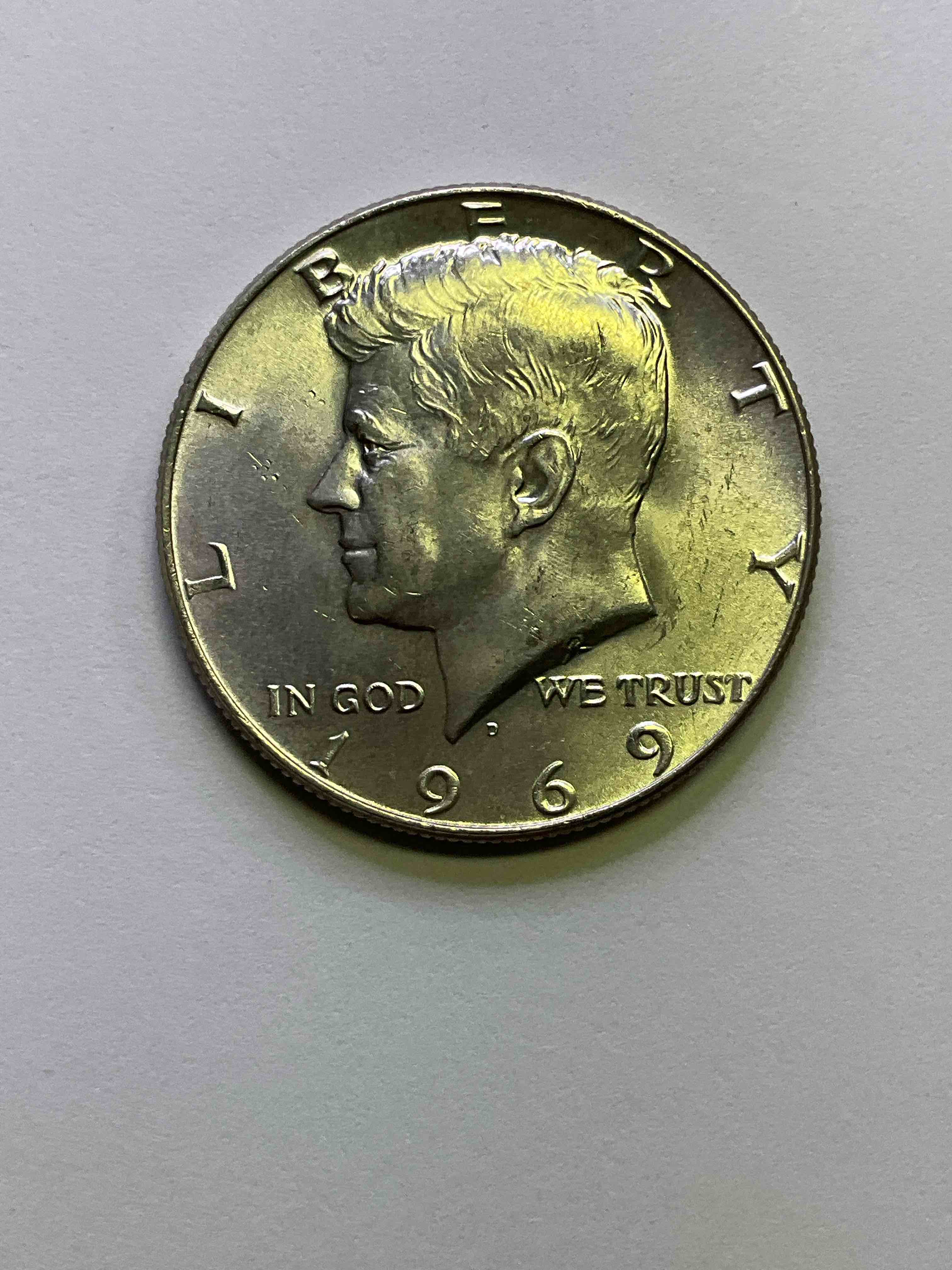 1969 Moon Landing Silver! Check Out This Gorgeous, Uncirculated 1969 Kennedy Half Dollar, Minted In 40% Fine U.S. Silver! 1969 Was The Year Of The Moon Landing, & Also THE LAST Year Kennedy Half Dollars Had Silver In Them! Check Out This Rare 1969 Silver Kennedy Half Dollar In Excellent, Uncirculated Condition! Invest In Fine U.S. Silver & A Incredible Piece Of History!