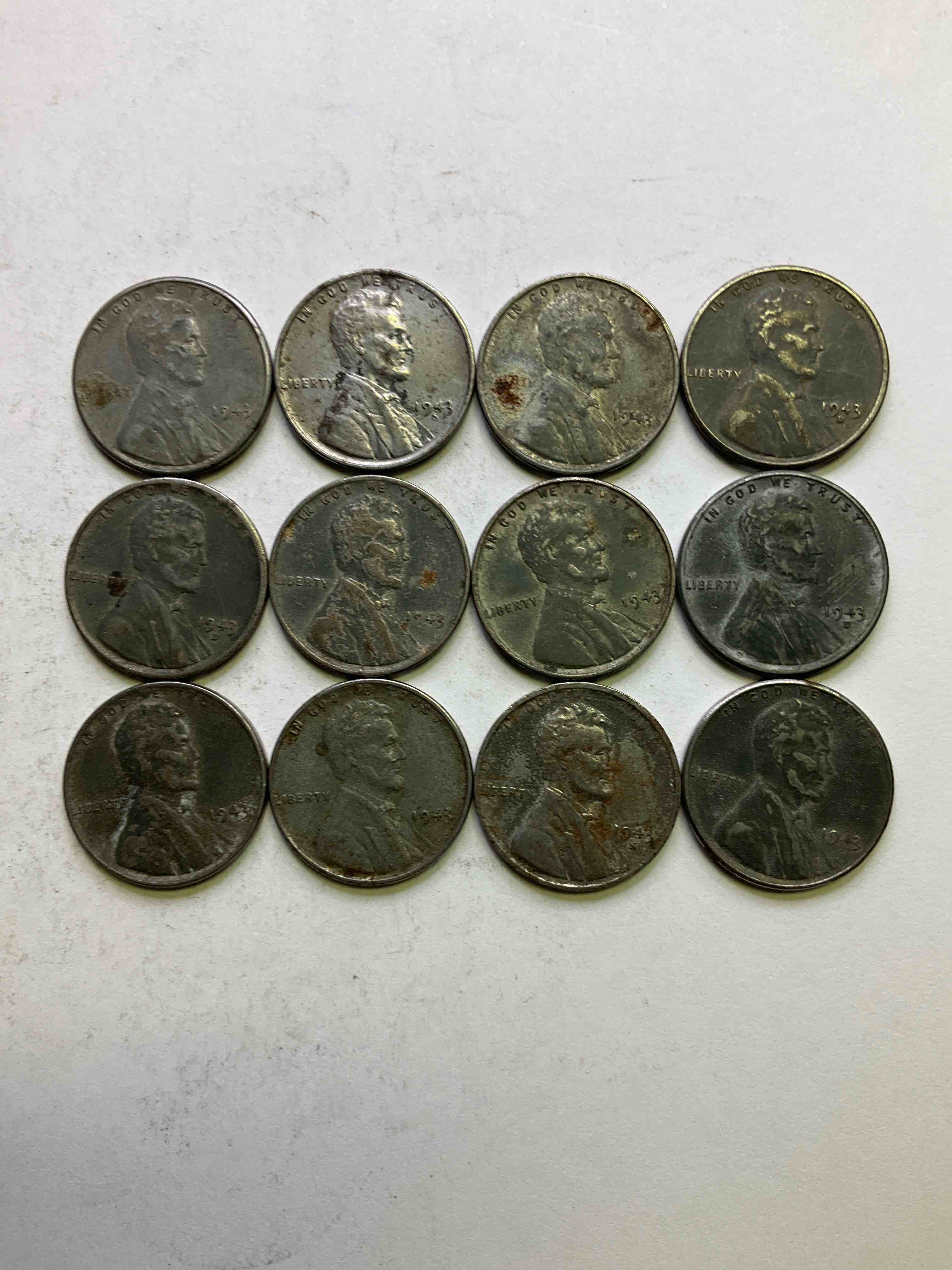 1943 World War Il History! Did You Know That In 1943 Copper Was So Valuable For Making Ammunition That The U.S. Treasury Made Pennies Out Of Steel?! 1943 STEEL Pennies Have Become Valuable, Rare Collector Items! Up For Auction Are Rare WWII Steel Pennies Appearing Circulated. Own Pieces Of World War II History That Are An Awesome Investment!