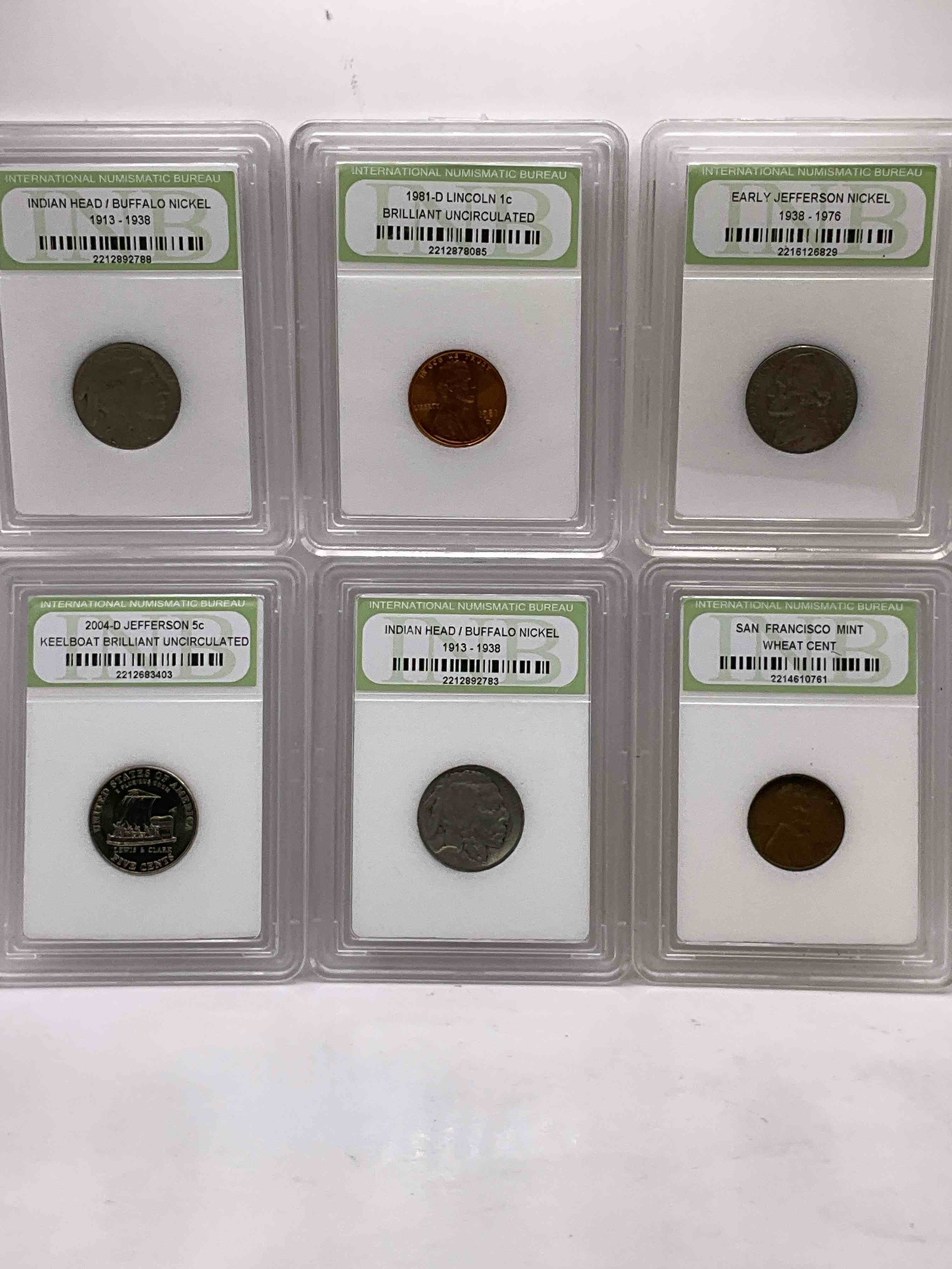 Collector's Dream! Six Different Rare, Slabbed U.S. Collector Coins In Certified/Catalogued Protective Slab Cases! A Great Way to Build An Incredible Collection Of Protected, Rare U.S. Coins! Great For The Coin Fan & Collector!
