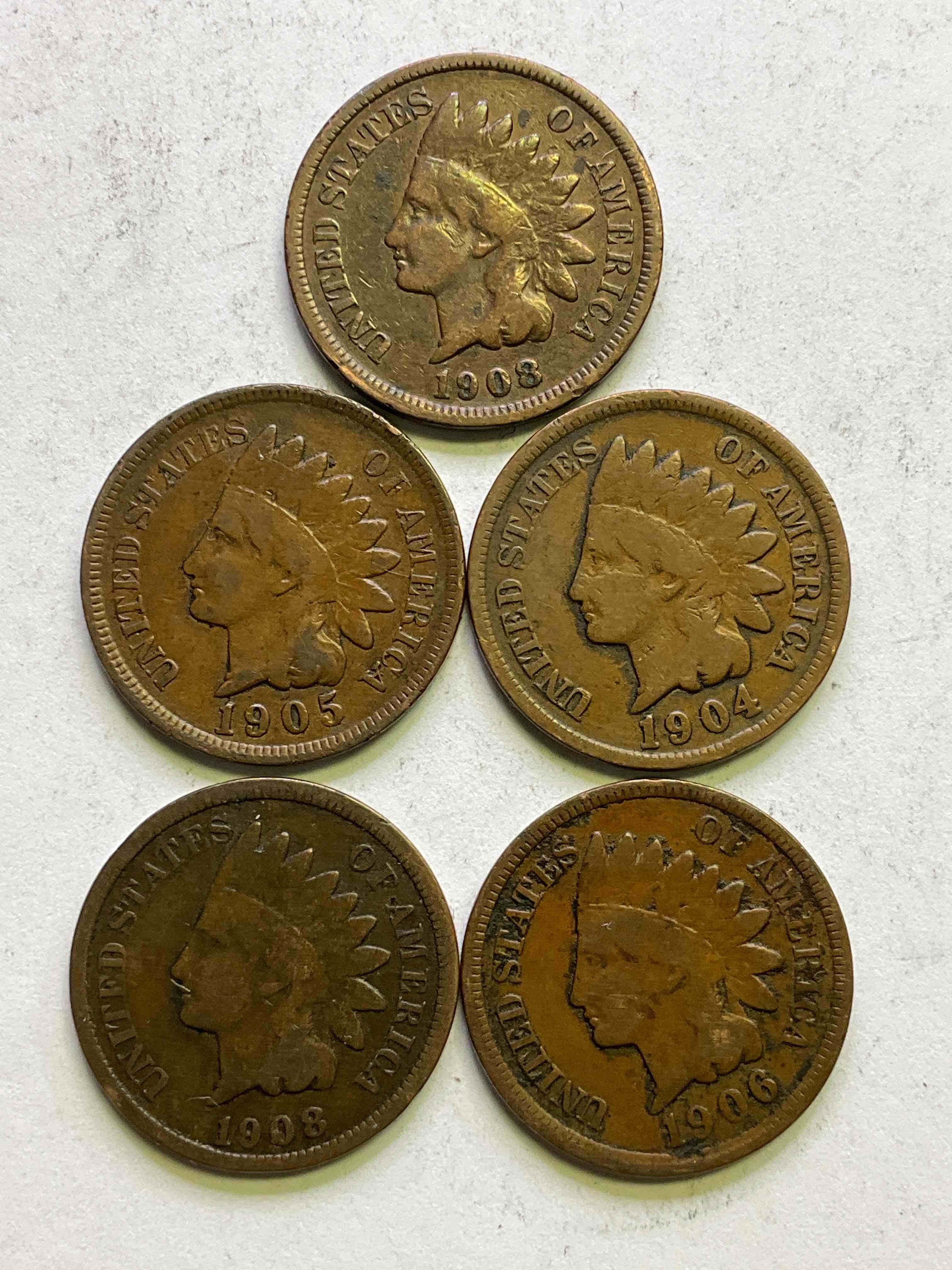 Indian Head Pennies! These Gorgeous U.S. Pennies Were Minted From 1859-1909 & Have Become Serious Collector Items! The "Indian Head" Design Is Actually A Representation Of Lady Liberty Wearing An Indian Headdress. Here Are Beautiful, Well-Kept Examples Representing Many Different Mint Years! Great For Collecting, Investing & Learning History, & Rare With Visible Dates!