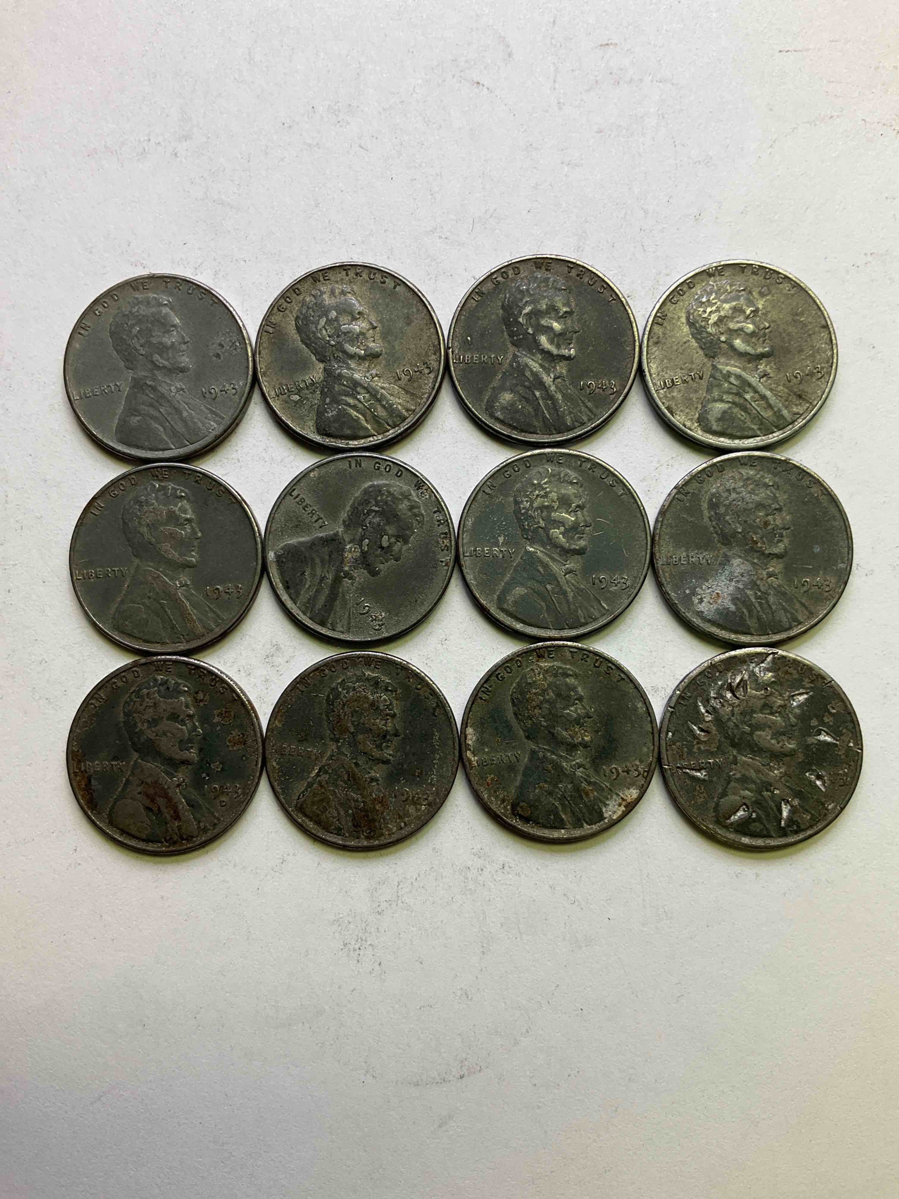 1943 World War Il History! Did You Know That In 1943 Copper Was So Valuable For Making Ammunition That The U.S. Treasury Made Pennies Out Of Steel?! 1943 STEEL Pennies Have Become Valuable, Rare Collector Items! Up For Auction Are Rare WWII Steel Pennies Appearing Circulated. Own Pieces Of World War II History That Are An Awesome Investment!