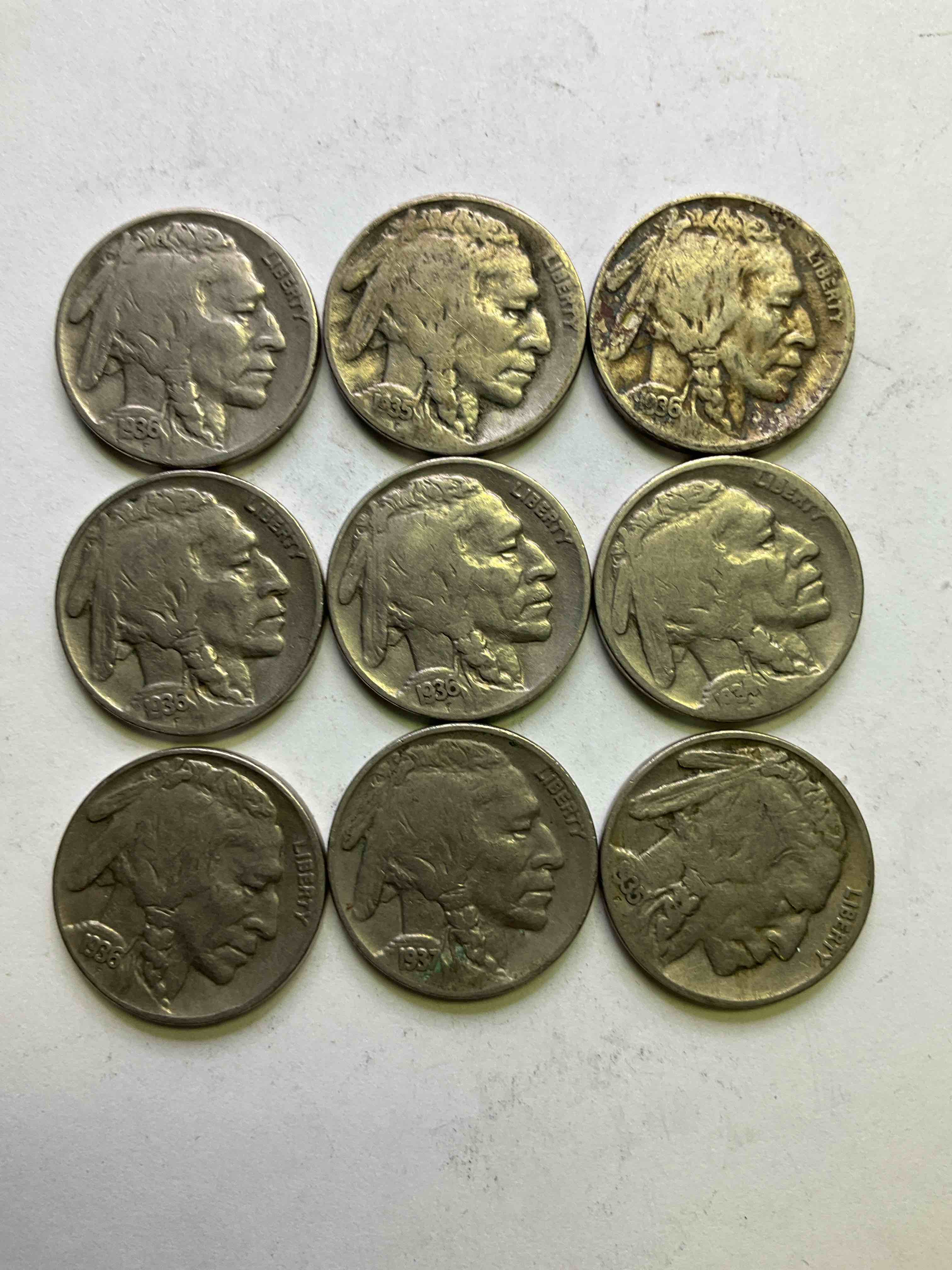 Historic Buffalo Nickels! Indian Head Buffalo Nickels Were Minted From 1913 To 1938 & Have Become A Favorite For Coin Collectors Around The World! Own Pieces Of American History With These Cool Indian Head Buffalo Nickels In Circulated Condition, Most With Visible Dates Which Is Very Rare For Buffalo Nickels!