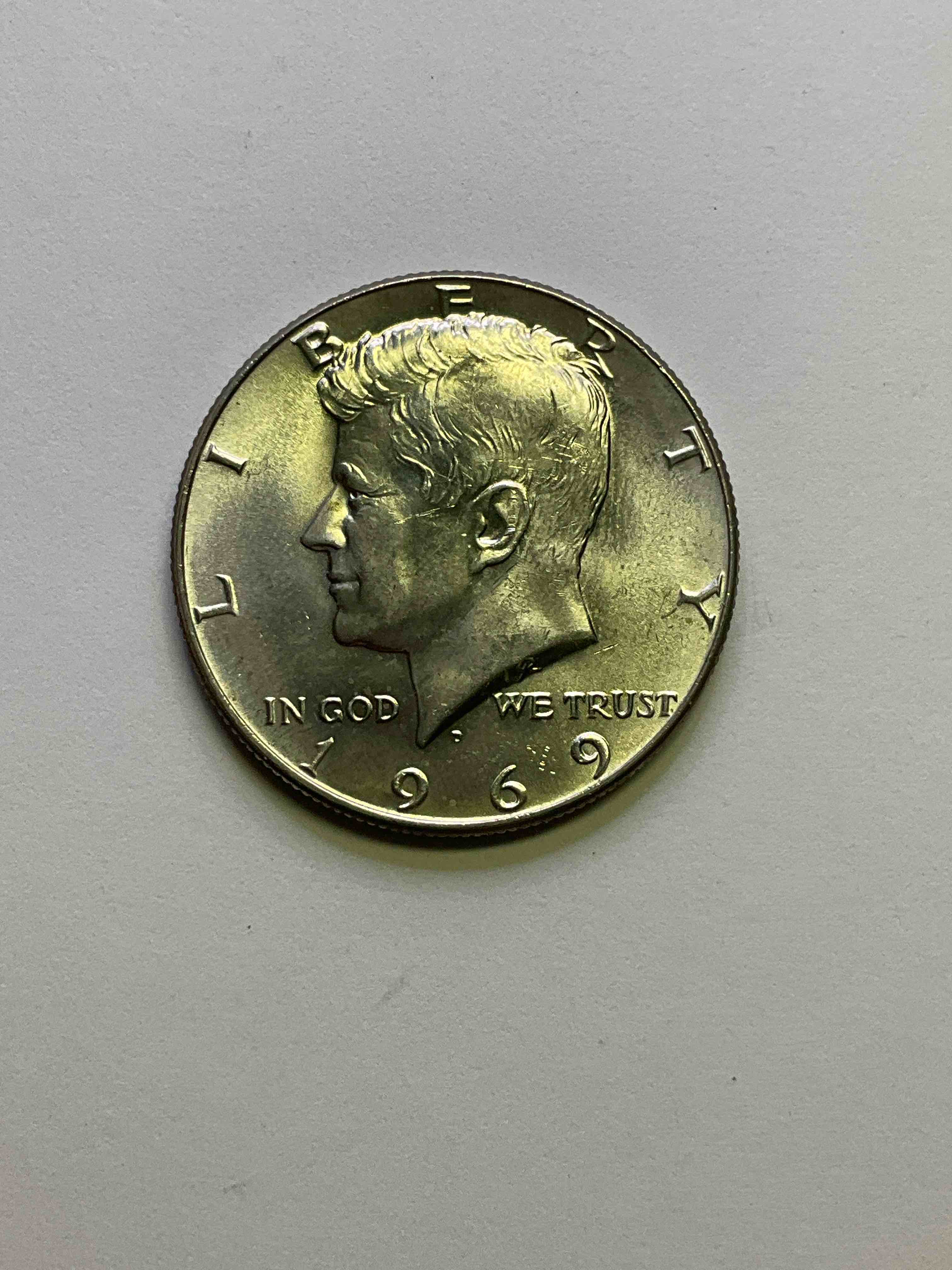 1969 Moon Landing Silver! Check Out This Gorgeous, Uncirculated 1969 Kennedy Half Dollar, Minted In 40% Fine U.S. Silver! 1969 Was The Year Of The Moon Landing, & Also THE LAST Year Kennedy Half Dollars Had Silver In Them! Check Out This Rare 1969 Silver Kennedy Half Dollar In Excellent, Uncirculated Condition! Invest In Fine U.S. Silver & A Incredible Piece Of History!