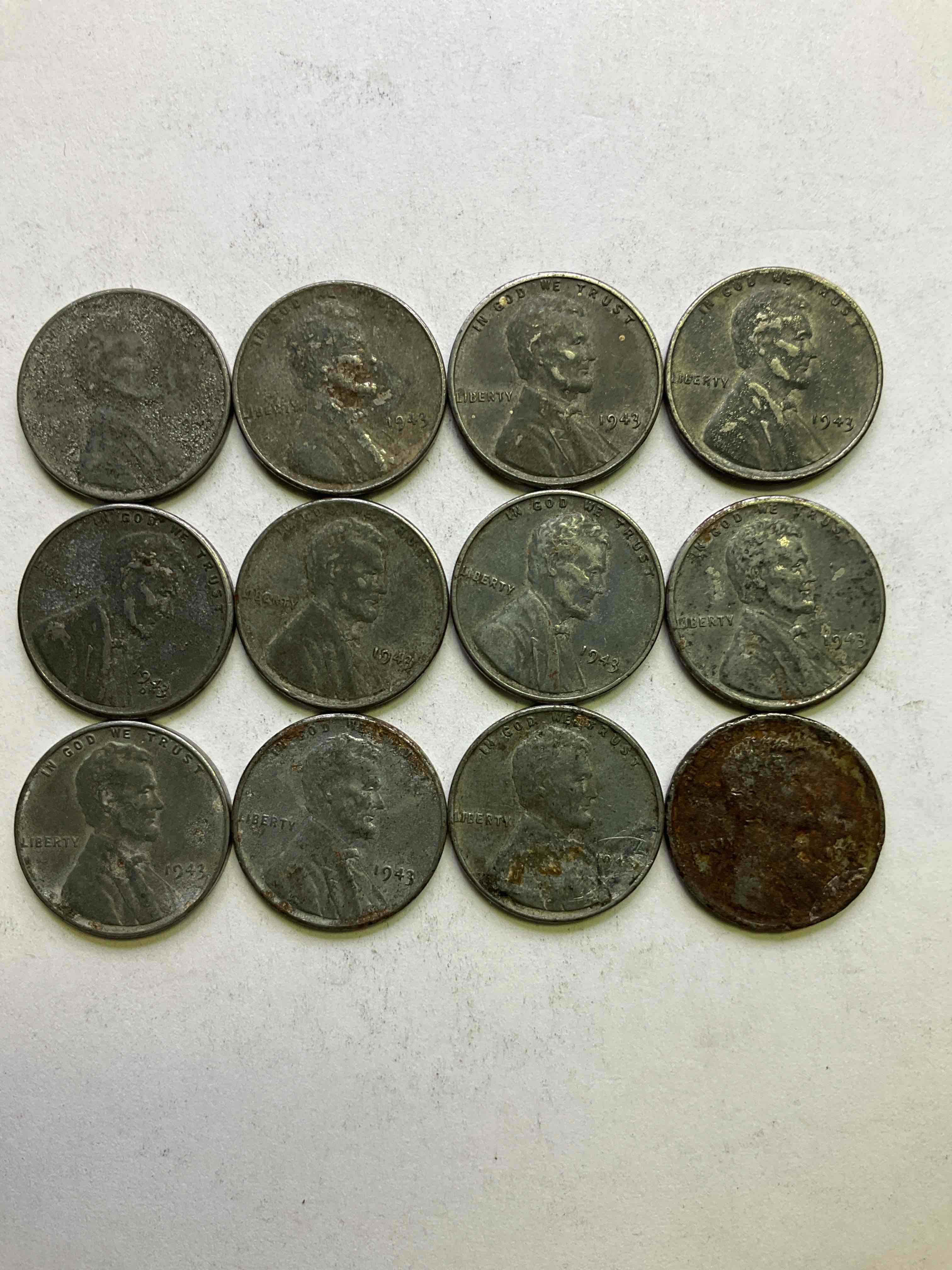 1943 World War Il History! Did You Know That In 1943 Copper Was So Valuable For Making Ammunition That The U.S. Treasury Made Pennies Out Of Steel?! 1943 STEEL Pennies Have Become Valuable, Rare Collector Items! Up For Auction Are Rare WWII Steel Pennies Appearing Circulated. Own Pieces Of World War II History That Are An Awesome Investment!