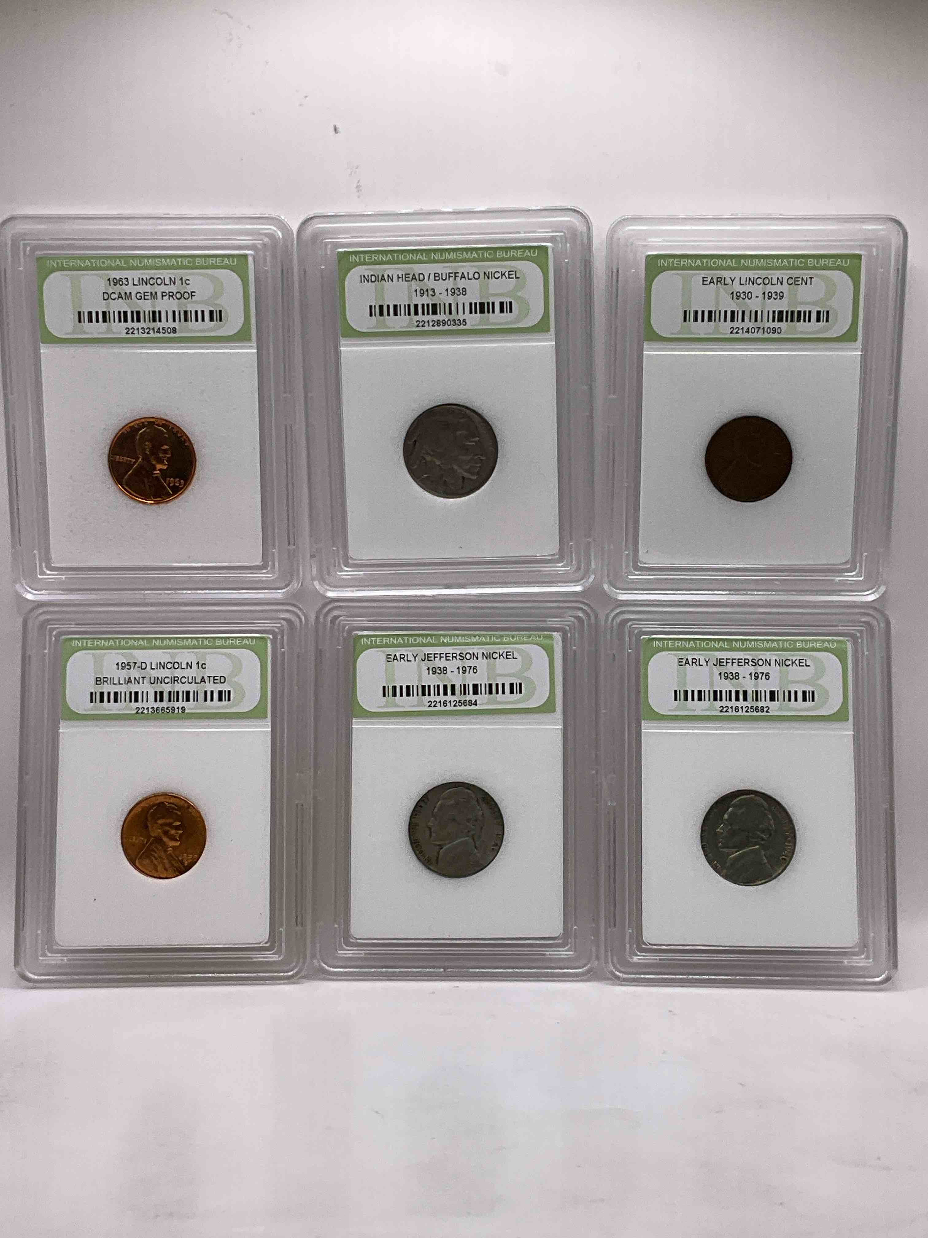 Collector's Dream! Six Different Rare, Slabbed U.S. Collector Coins In Certified/Catalogued Protective Slab Cases! A Great Way to Build An Incredible Collection Of Protected, Rare U.S. Coins! Great For The Coin Fan & Collector!