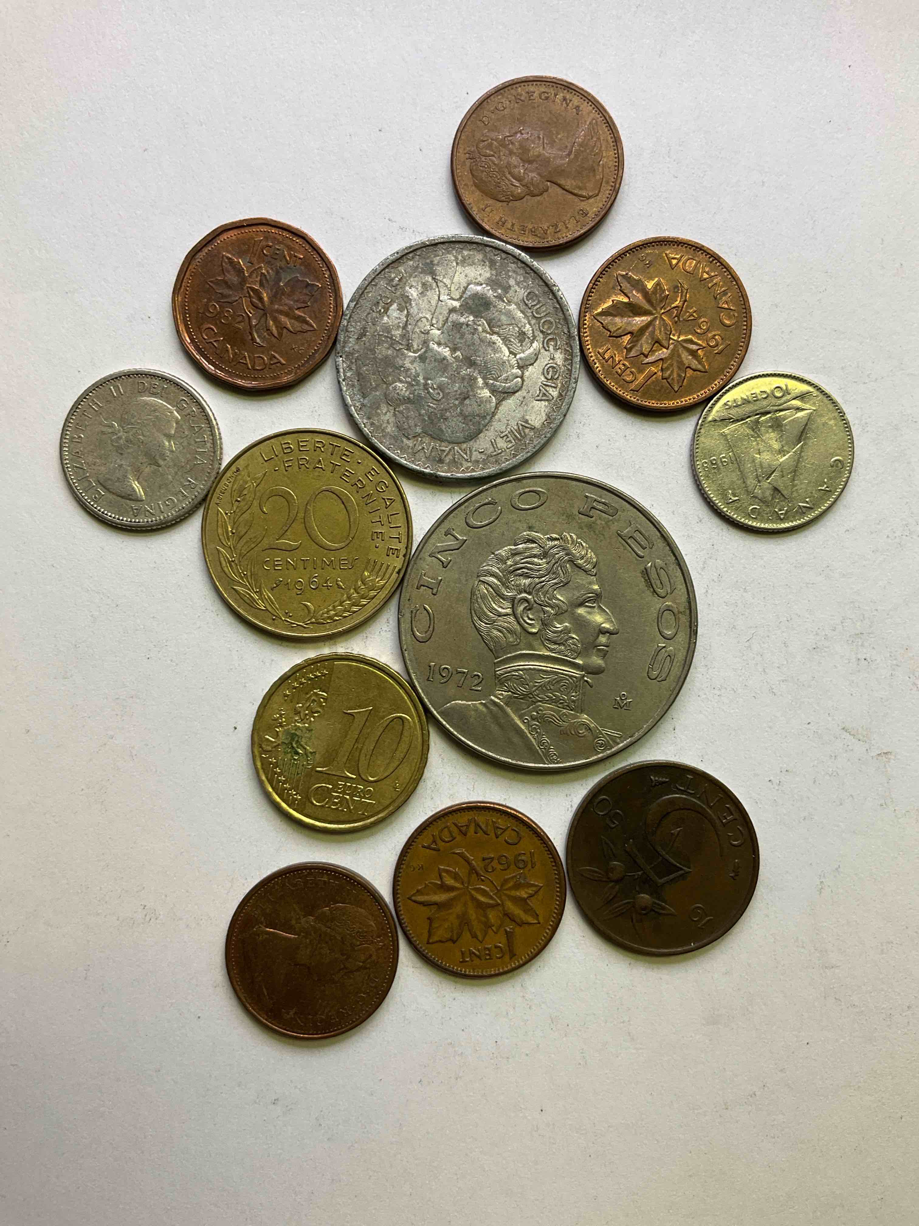 World Coins, Antique & Vintage! Each Lot Is Unique! Many Different Years, Countries, Sizes & Exotic Places. This Cool Collection Of Antique Coins From Around The World Is Loads Of Fun! Have Fun Identifying Each Coin & Country As A Great Educational Tool! A Great Investment Too!