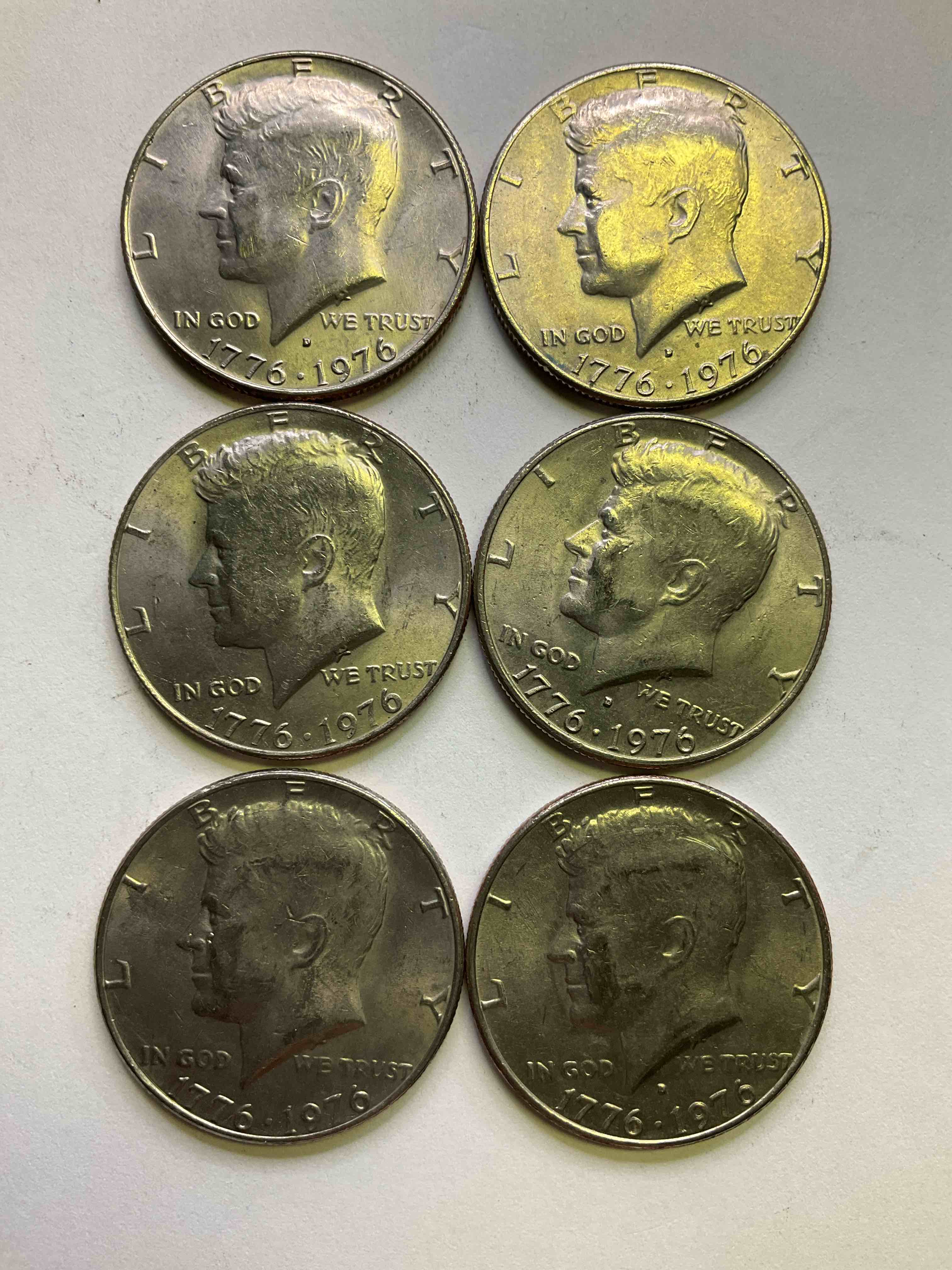 1976 Bicentennial Bliss! In 1976 The U.S. Mint Produced Coins Celebrating The 200 Year Anniversary Of America. Up For Auction Are Awesome Examples Of Kennedy Half Dollar Coins Produced For This... The Infamous Half Dollar & 200 Year Anniversary Edition! Highly Desirable For Collectors! Own Pieces Of History & Get Ready For America's 250 Year Anniversary Coming Soon!