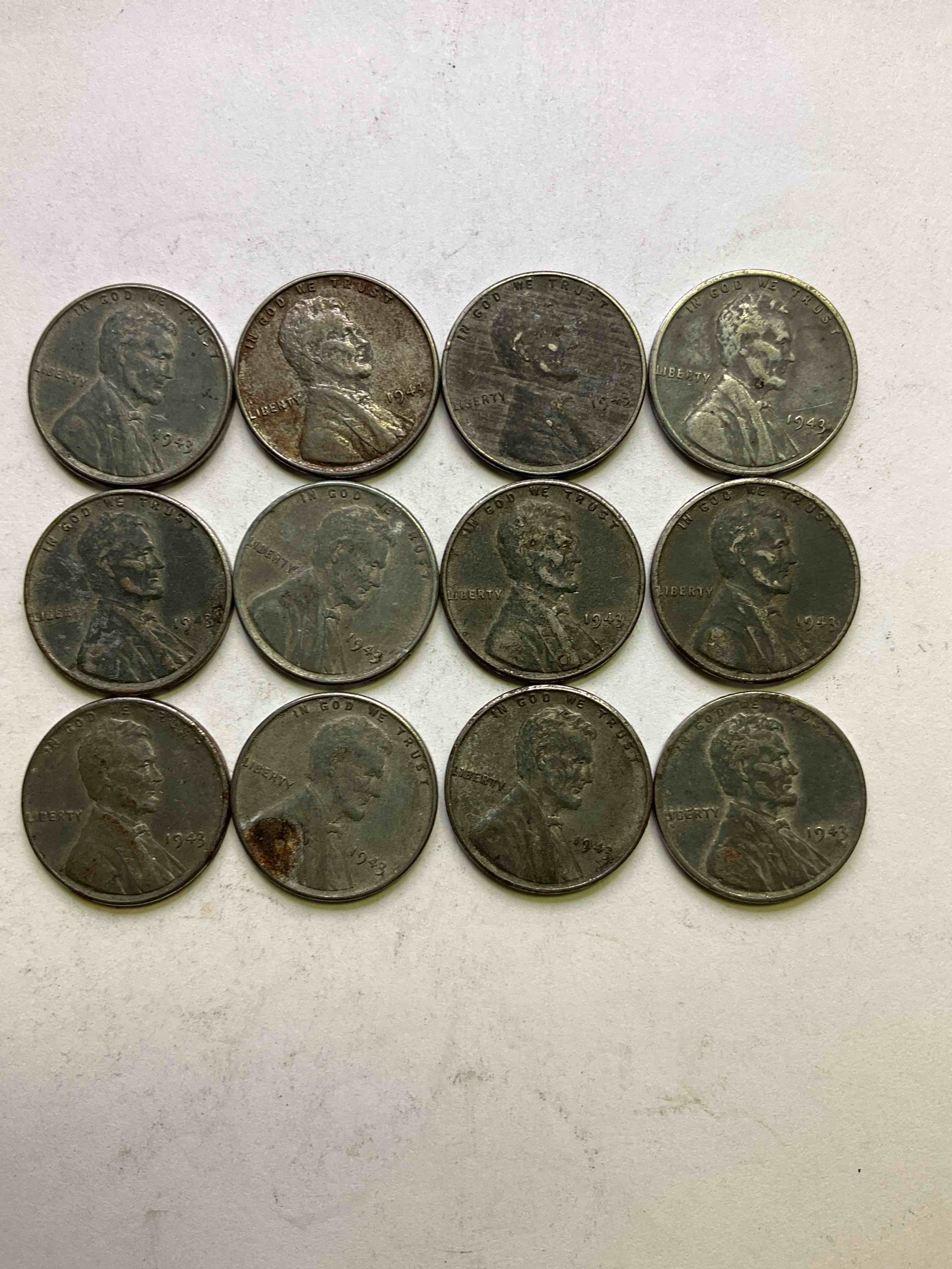 1943 World War Il History! Did You Know That In 1943 Copper Was So Valuable For Making Ammunition That The U.S. Treasury Made Pennies Out Of Steel?! 1943 STEEL Pennies Have Become Valuable, Rare Collector Items! Up For Auction Are Rare WWII Steel Pennies Appearing Circulated. Own Pieces Of World War II History That Are An Awesome Investment!