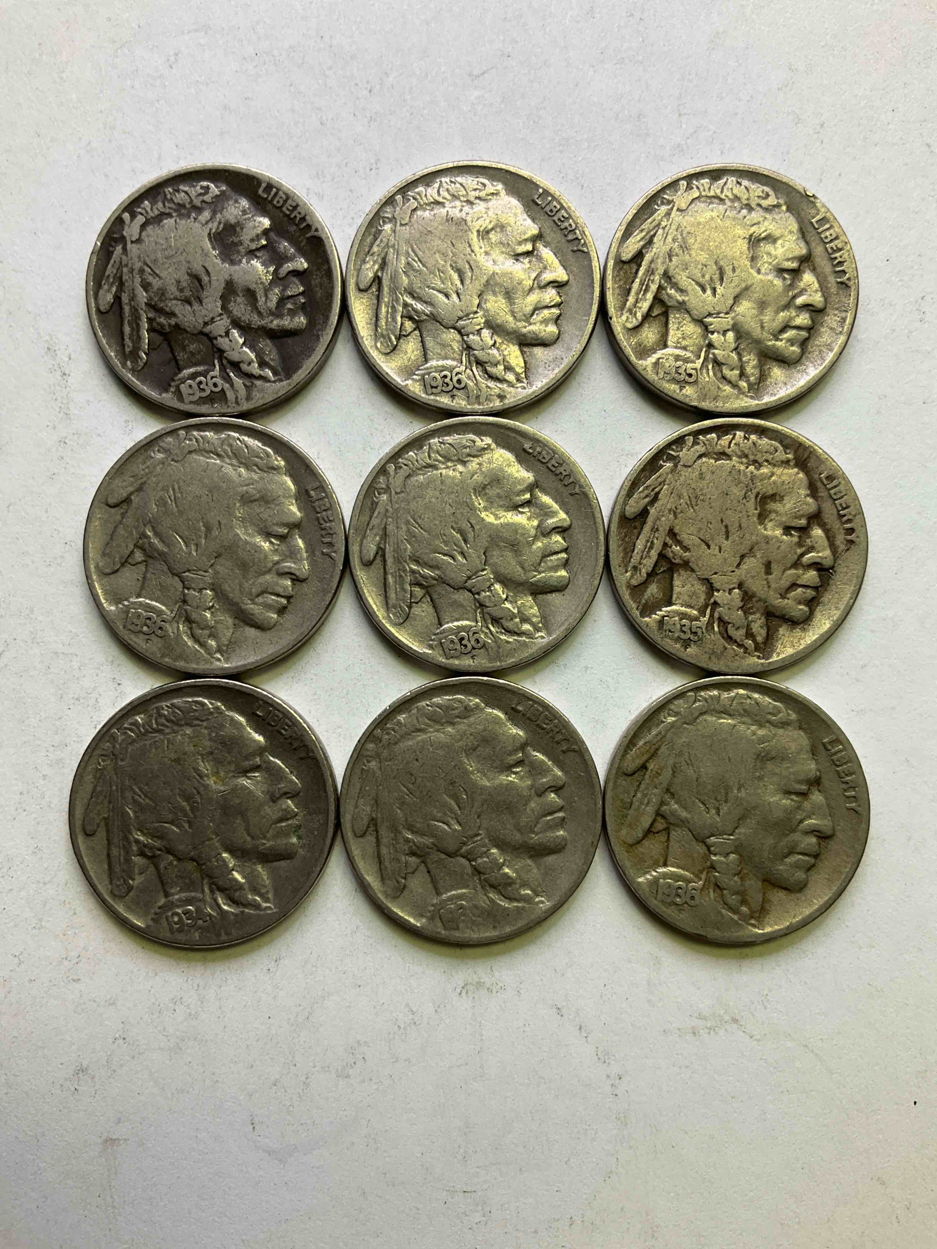 Historic Buffalo Nickels! Indian Head Buffalo Nickels Were Minted From 1913 To 1938 & Have Become A Favorite For Coin Collectors Around The World! Own Pieces Of American History With These Cool Indian Head Buffalo Nickels In Circulated Condition, Most With Visible Dates Which Is Very Rare For Buffalo Nickels!