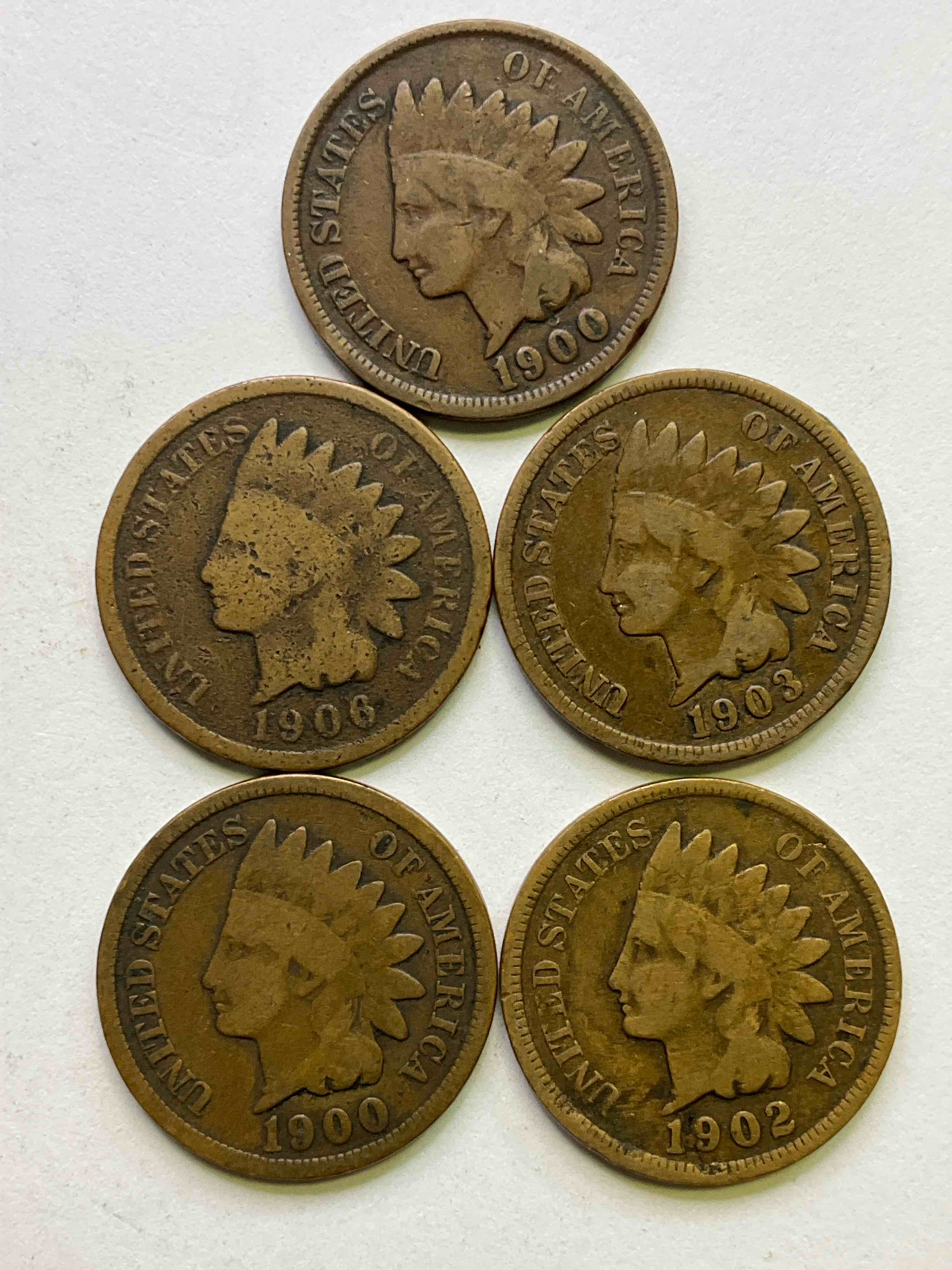 Indian Head Pennies! These Gorgeous U.S. Pennies Were Minted From 1859-1909 & Have Become Serious Collector Items! The "Indian Head" Design Is Actually A Representation Of Lady Liberty Wearing An Indian Headdress. Here Are Beautiful, Well-Kept Examples Representing Many Different Mint Years! Great For Collecting, Investing & Learning History, & Rare With Visible Dates!