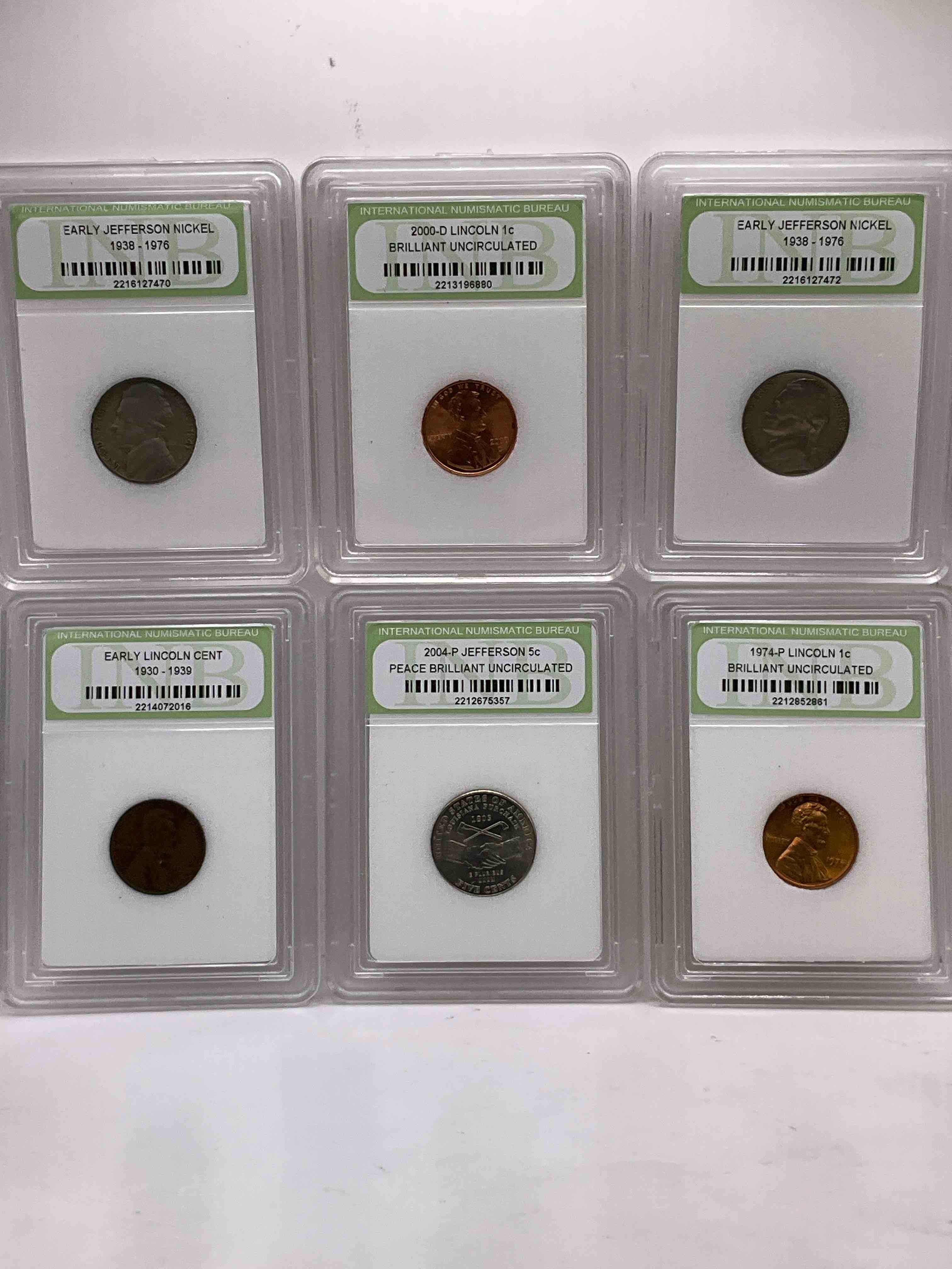 Collector's Dream! Six Different Rare, Slabbed U.S. Collector Coins In Certified/Catalogued Protective Slab Cases! A Great Way to Build An Incredible Collection Of Protected, Rare U.S. Coins! Great For The Coin Fan & Collector!