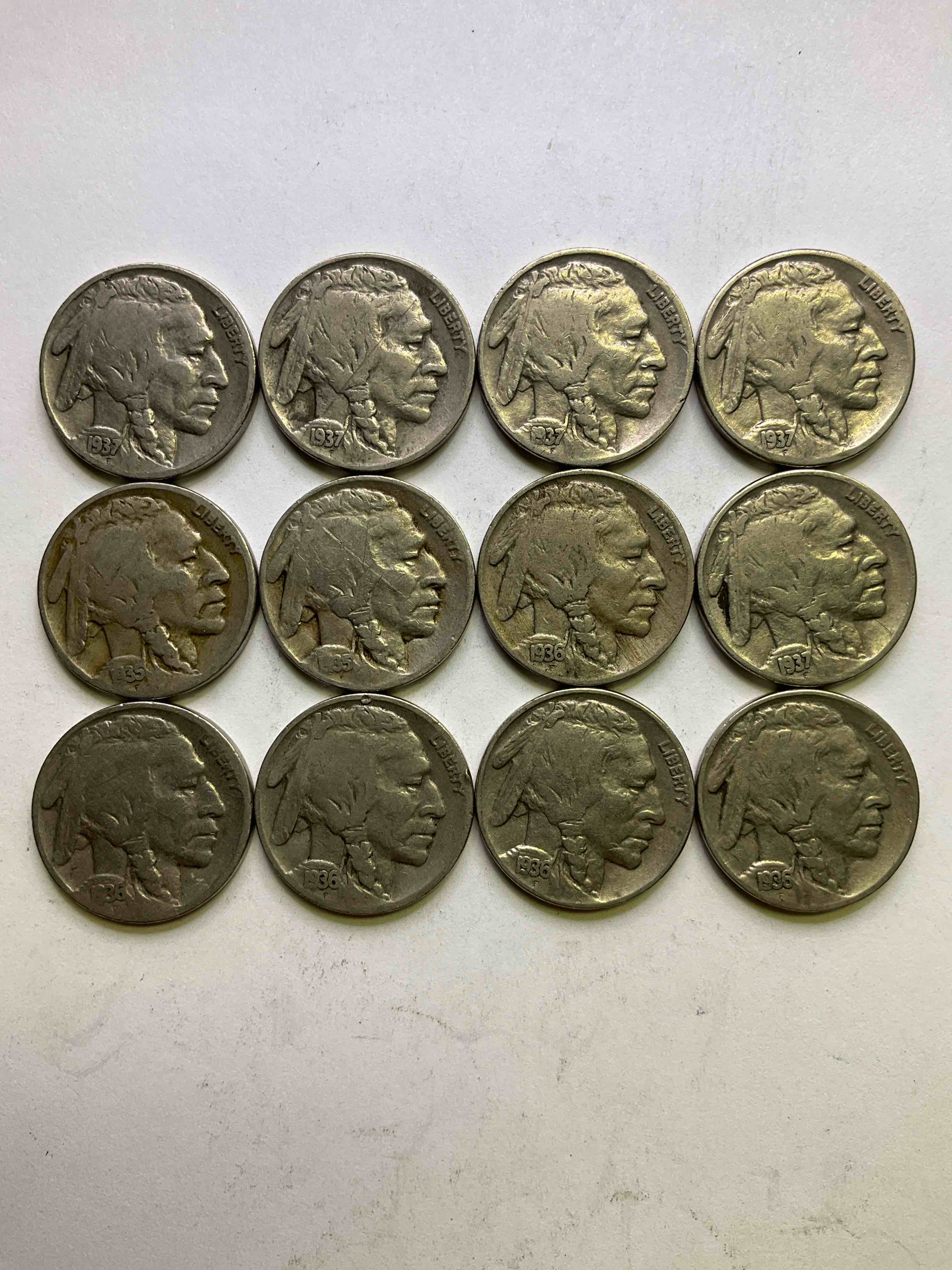 Historic Buffalo Nickels! Indian Head Buffalo Nickels Were Minted From 1913 To 1938 & Have Become A Favorite For Coin Collectors Around The World! Own Pieces Of American History With These Cool Indian Head Buffalo Nickels In Circulated Condition, Most With Visible Dates Which Is Very Rare For Buffalo Nickels!