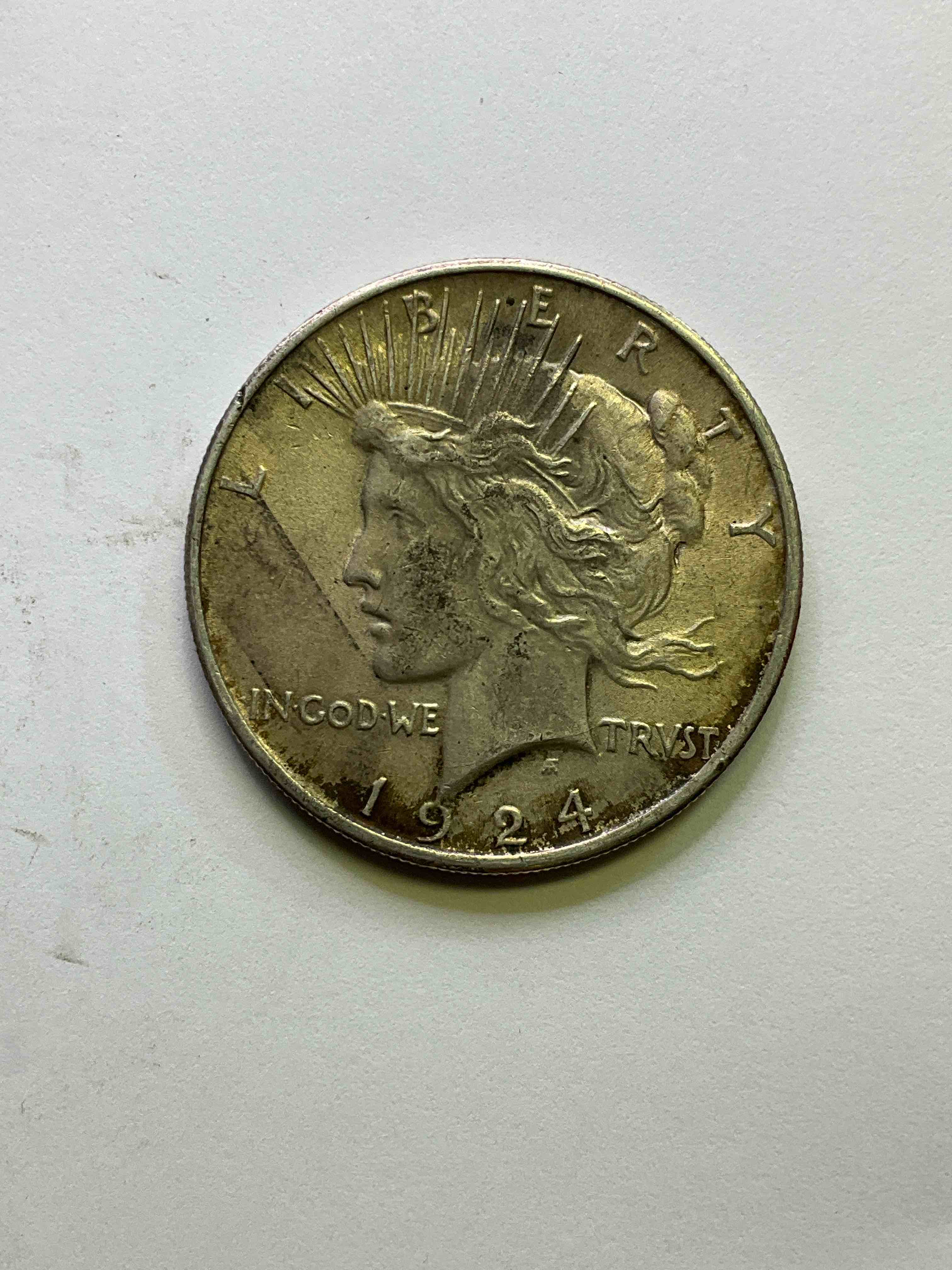 1924 Silver Peace Dollar U.S. Coin Certified In Very Good Condition & Mounted In Display Case! Silver Peace Dollars Were Produced From 1921-1935 To Commemorate The End Of World War One. This Large, Circulated, 1.5" Diameter, Heavy, Gorgeous Coin Is 90% Silver & 10% Copper, Giving It A Net Weight of .77344 oz. Of Pure Silver! Own A Valuable Piece Of History & An Incredible Investment In Precious Metals!