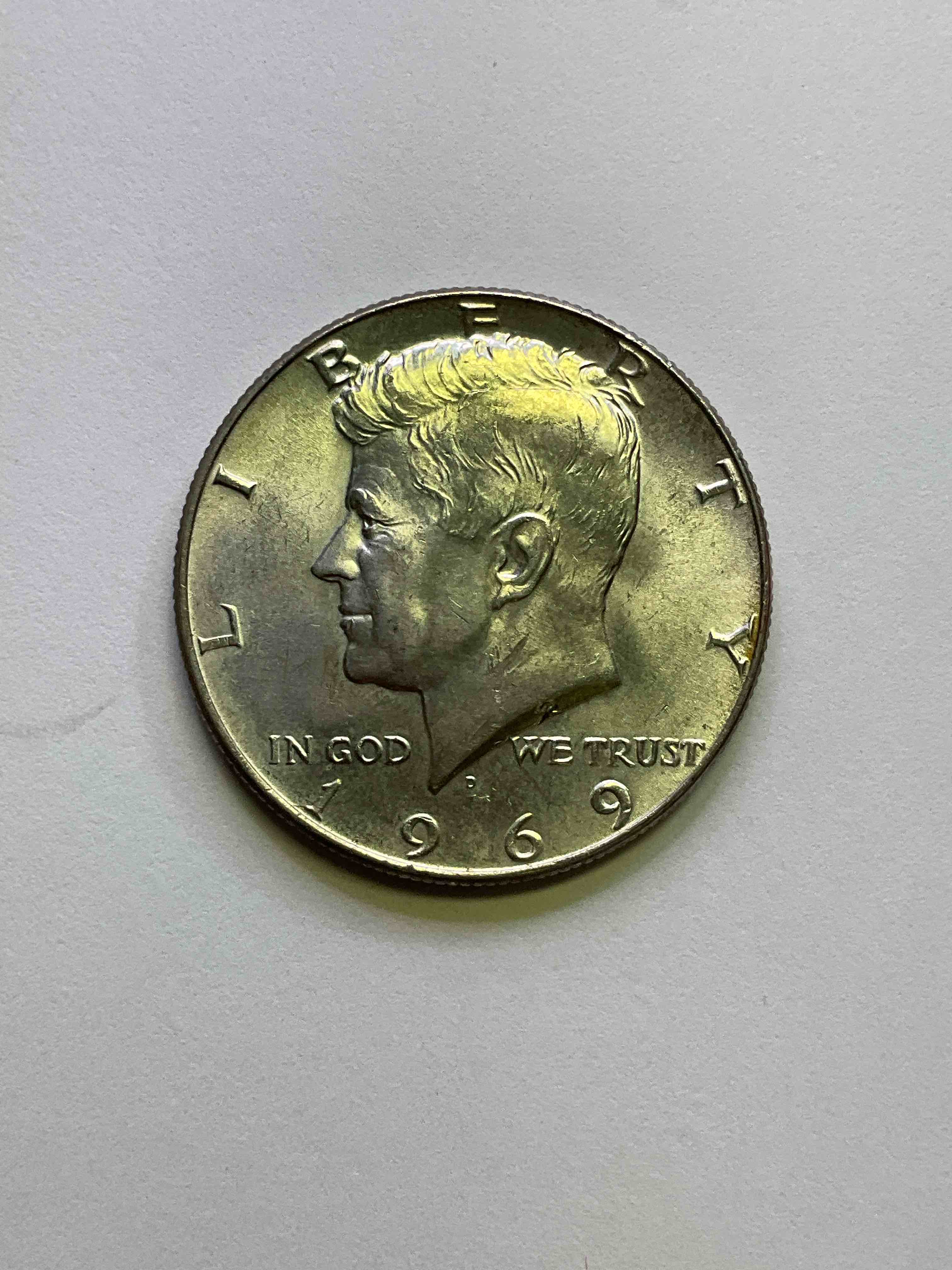 1969 Moon Landing Silver! Check Out This Gorgeous, Uncirculated 1969 Kennedy Half Dollar, Minted In 40% Fine U.S. Silver! 1969 Was The Year Of The Moon Landing, & Also THE LAST Year Kennedy Half Dollars Had Silver In Them! Check Out This Rare 1969 Silver Kennedy Half Dollar In Excellent, Uncirculated Condition! Invest In Fine U.S. Silver & A Incredible Piece Of History!
