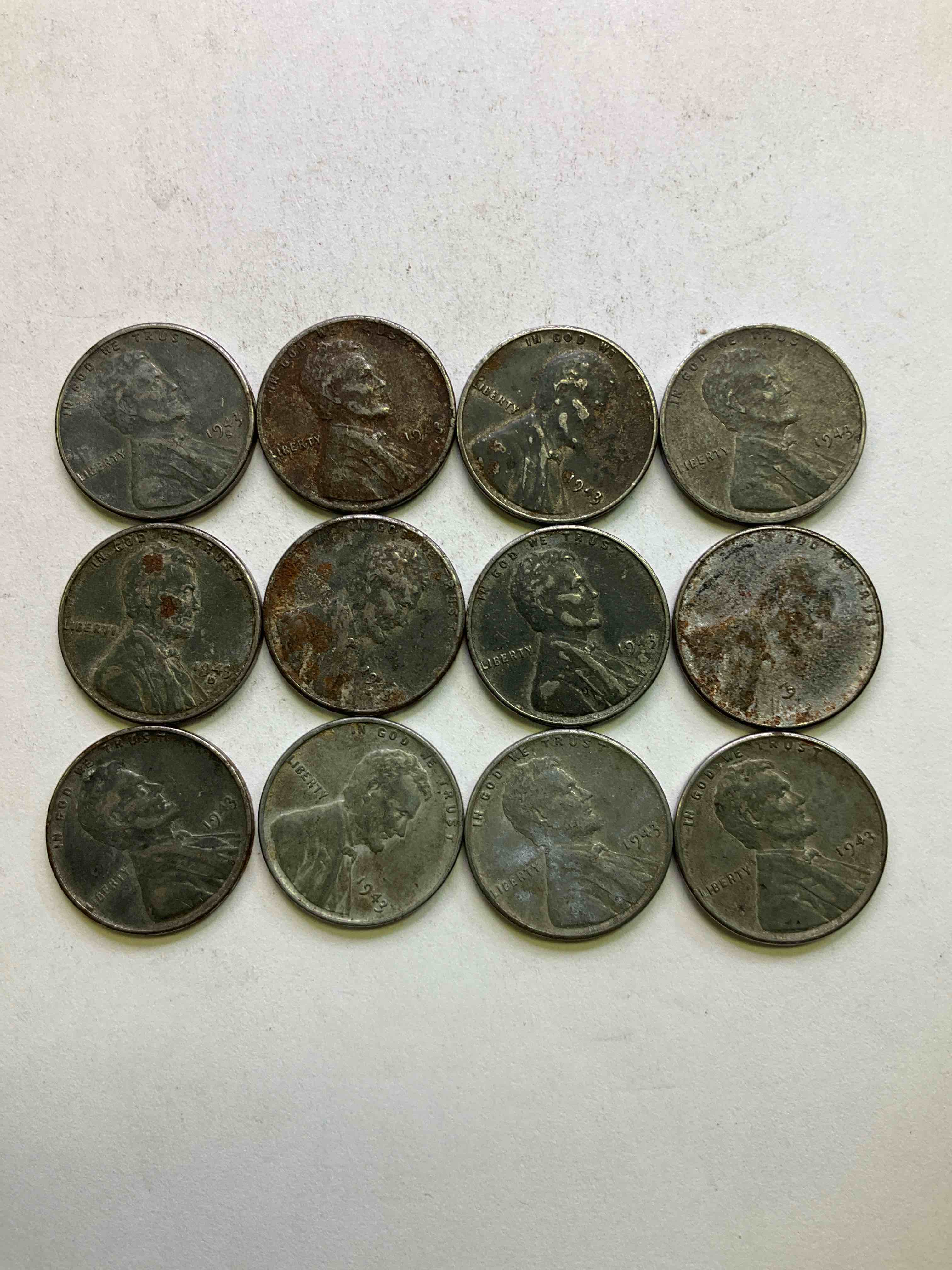1943 World War Il History! Did You Know That In 1943 Copper Was So Valuable For Making Ammunition That The U.S. Treasury Made Pennies Out Of Steel?! 1943 STEEL Pennies Have Become Valuable, Rare Collector Items! Up For Auction Are Rare WWII Steel Pennies Appearing Circulated. Own Pieces Of World War II History That Are An Awesome Investment!
