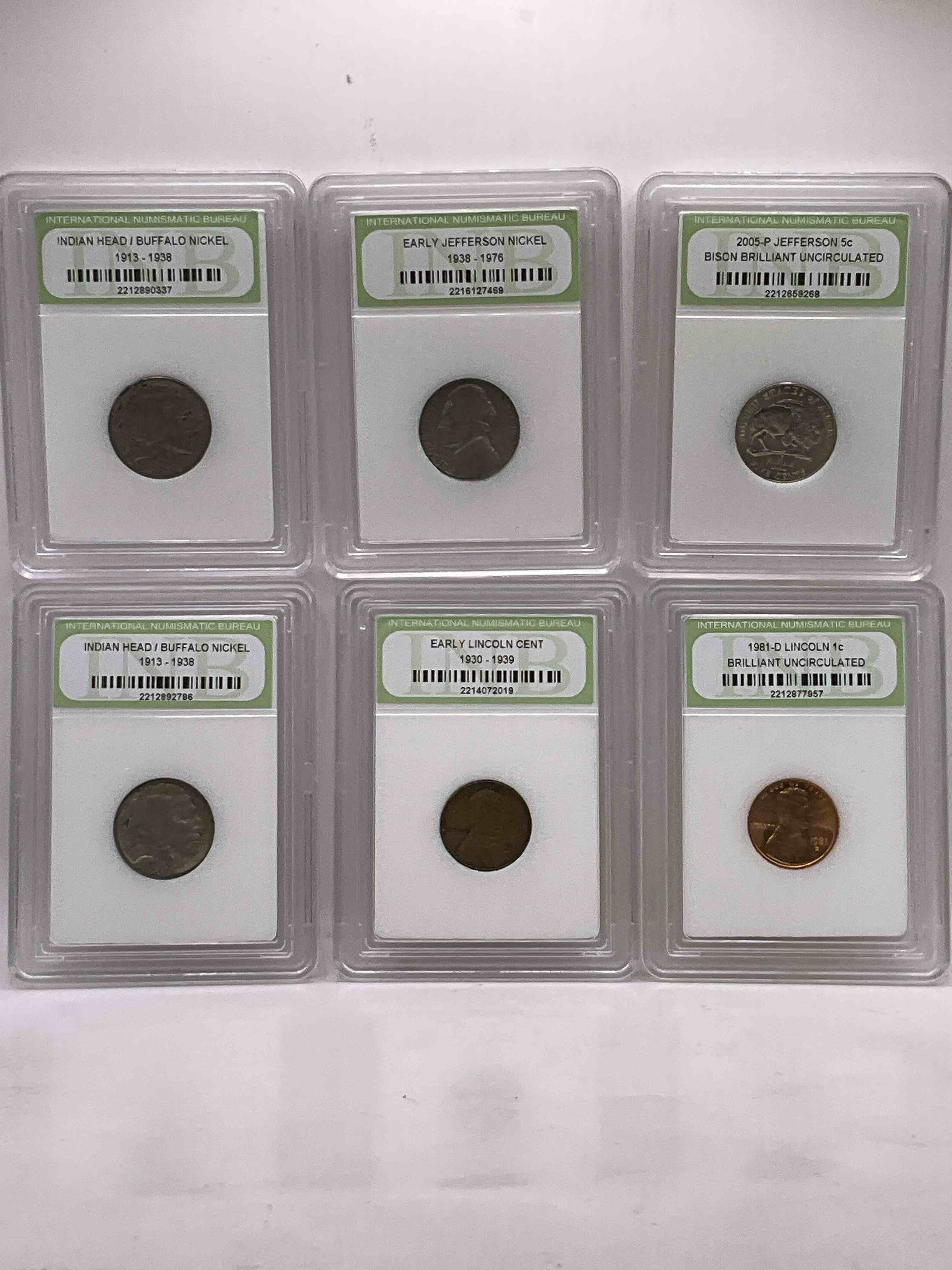 Collector's Dream! Six Different Rare, Slabbed U.S. Collector Coins In Certified/Catalogued Protective Slab Cases! A Great Way to Build An Incredible Collection Of Protected, Rare U.S. Coins! Great For The Coin Fan & Collector!