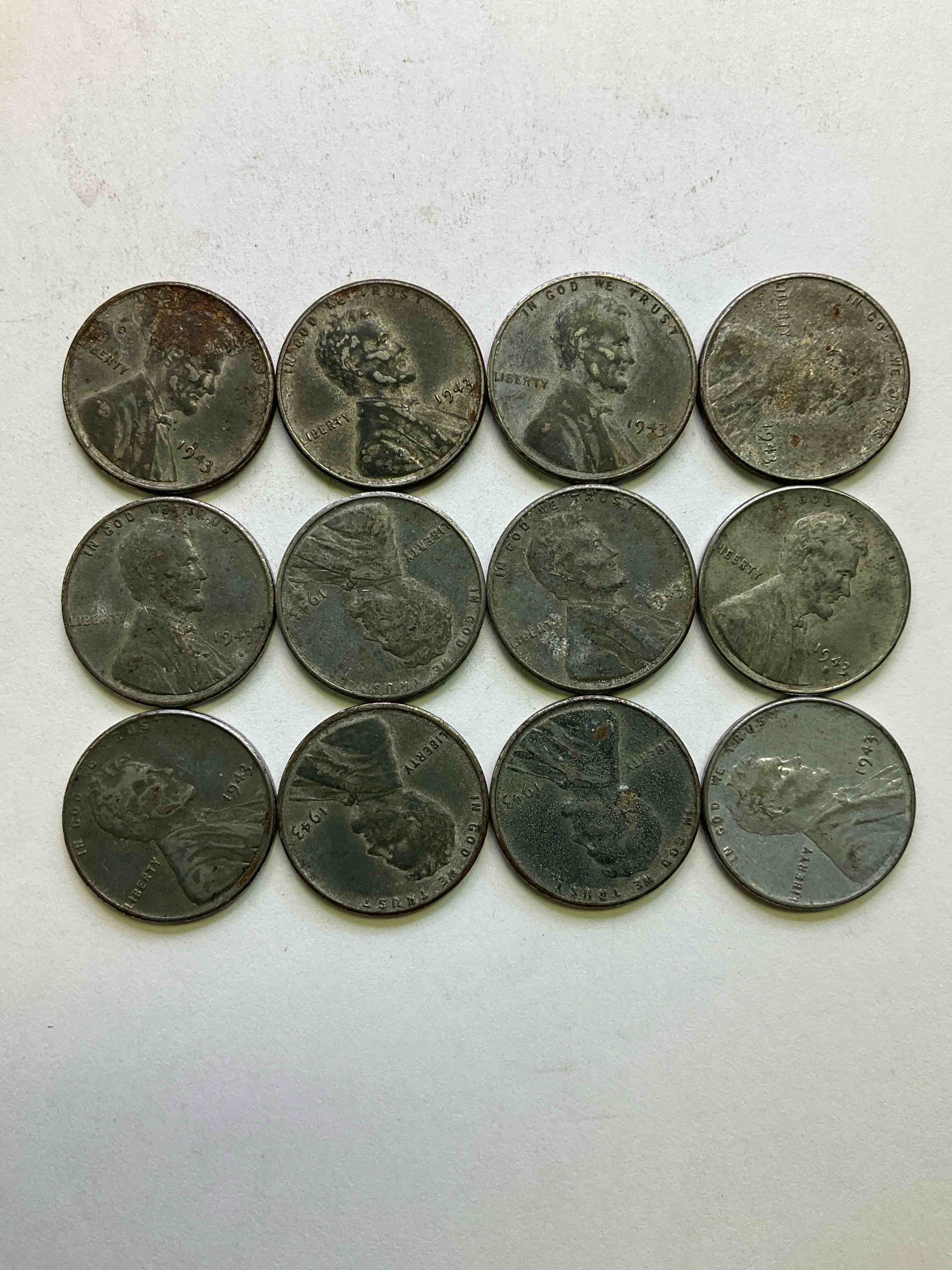 1943 World War Il History! Did You Know That In 1943 Copper Was So Valuable For Making Ammunition That The U.S. Treasury Made Pennies Out Of Steel?! 1943 STEEL Pennies Have Become Valuable, Rare Collector Items! Up For Auction Are Rare WWII Steel Pennies Appearing Circulated. Own Pieces Of World War II History That Are An Awesome Investment!