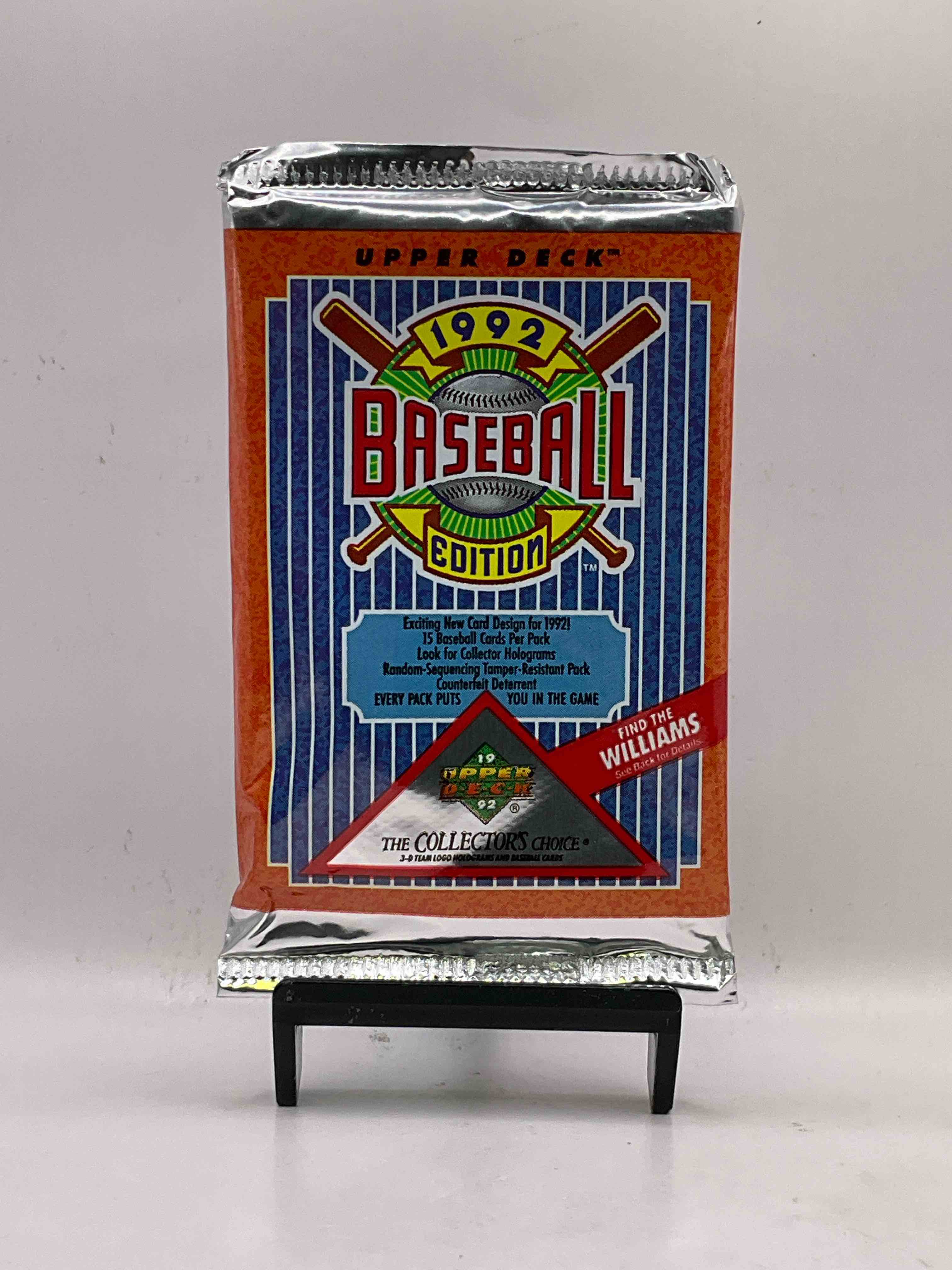 1992 Upper Deck Baseball Sealed Sports & Collectible Card Pack, Direct From Original Sealed Retail Case! Search For Ultra Rare & Valuable Ted Williams & Johnny Bench Signed Insert Cards As Well As Deion Sanders, Ken Griffey Jr., Nolan Ryan & So Much More!