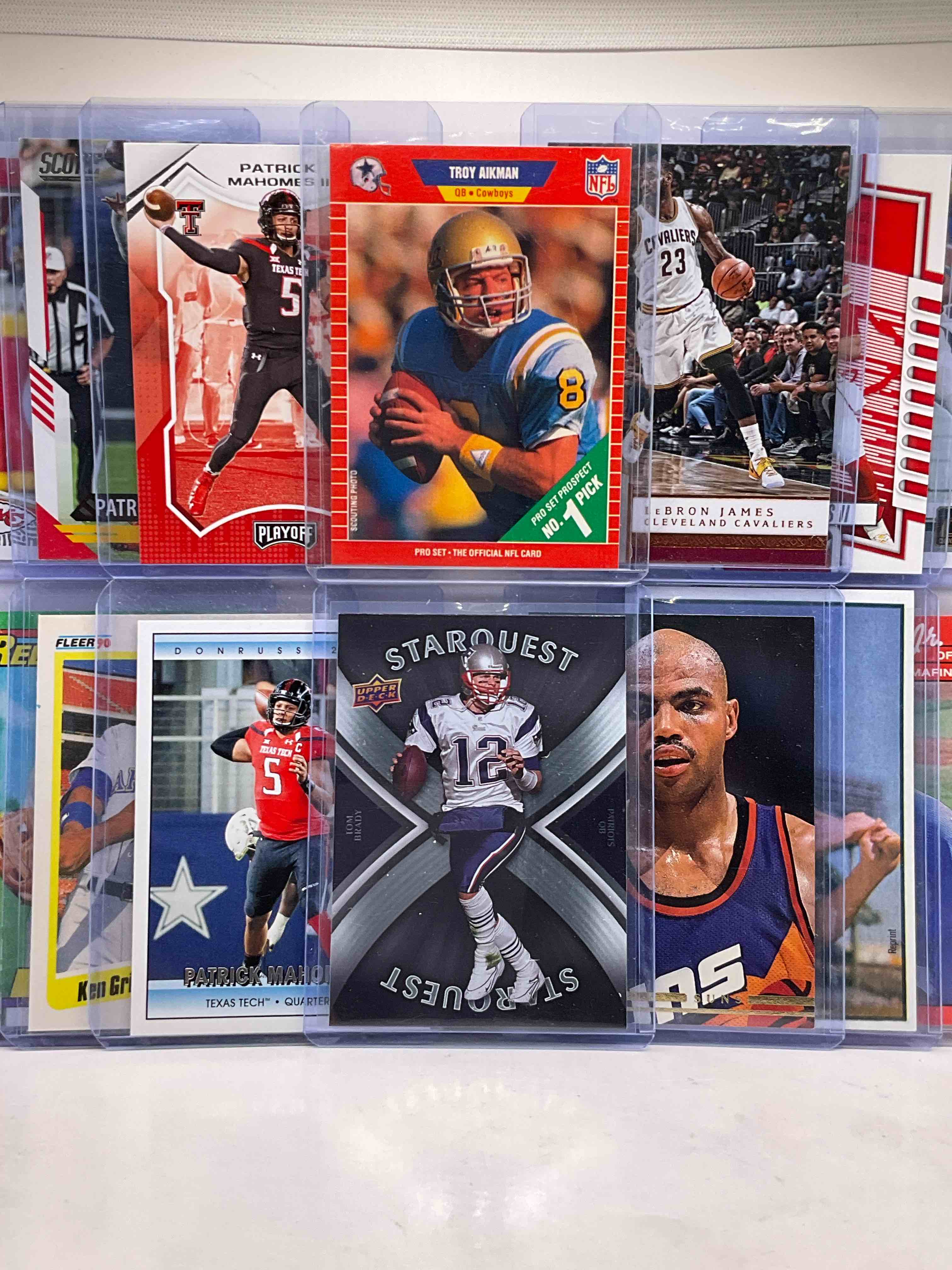 Cool Card Craziness! Patrick Mahomes, Tom Brady, Troy Aikman Rookie, Ken Griffey Jr, LeBron James & More! Insane 30 Card Craziness Lot! Insane Players Like, Giannis, Worthy, Barkley, Hurts, Boggs & So Much More!  