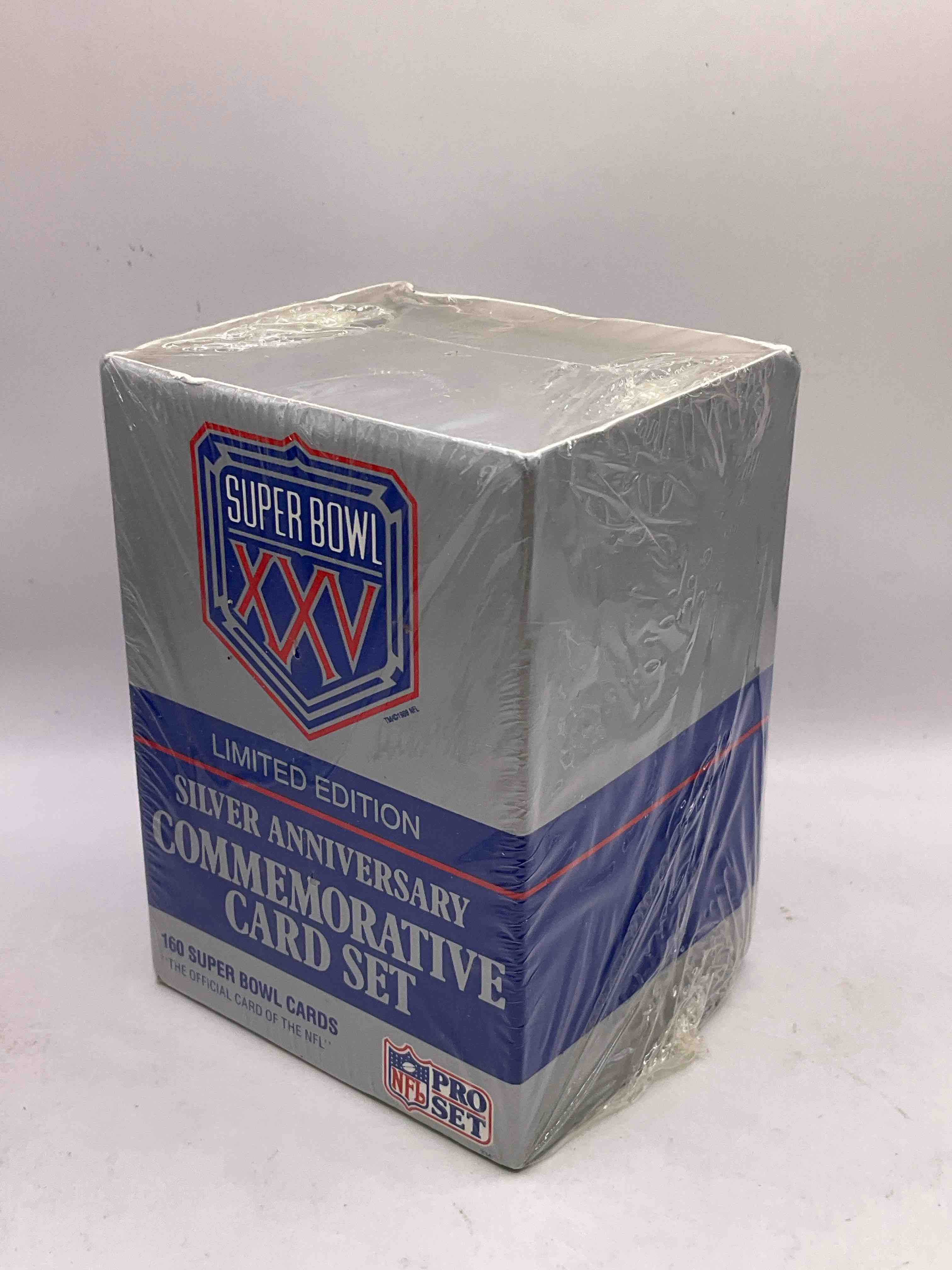 Limited Edition Super Bowl XXV PRO SET Silver Anniversary Card Set! 160 Super Bowl Cards In This Unopened Commemorative Card Set! Wow!