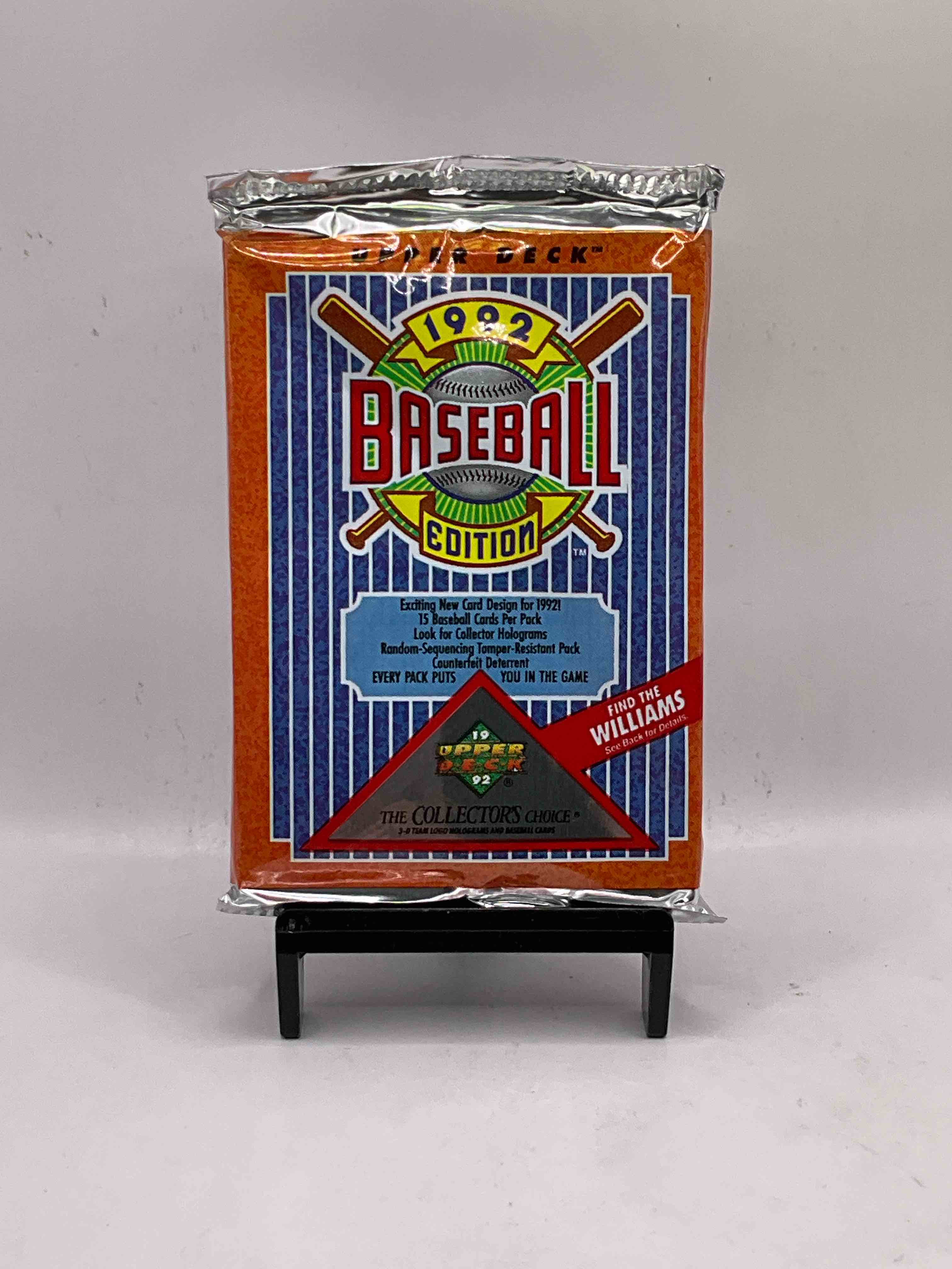 1992 Upper Deck Baseball Sealed Sports & Collectible Card Pack, Direct From Original Sealed Retail Case! Search For Ultra Rare & Valuable Ted Williams & Johnny Bench Signed Insert Cards As Well As Deion Sanders, Ken Griffey Jr., Nolan Ryan & So Much More!