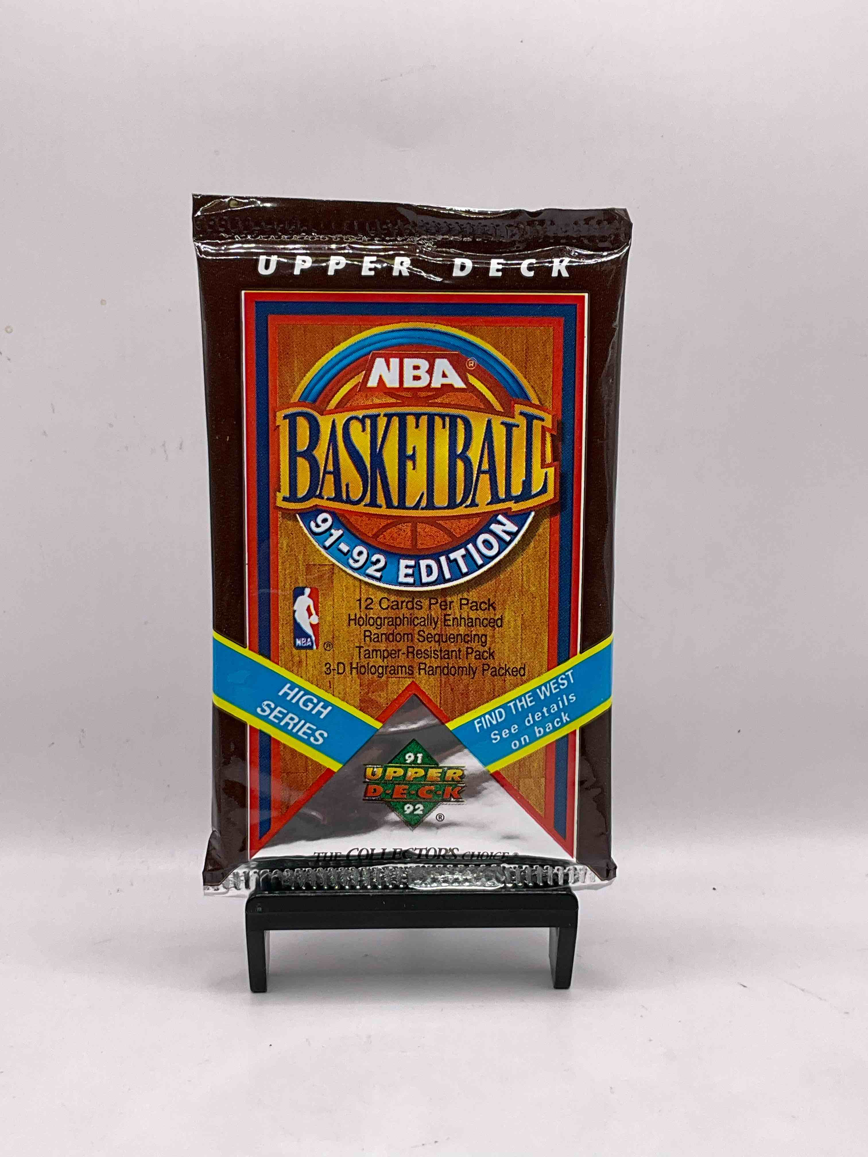 Wow, Find The West! 1991/92 HIGH SERIES Upper Deck NBA Basketball Sealed Pack, Direct From Original Sealed Retail Case! Potential To Find A Jerry West Signature Card Only In This High Series... Super Rare! Also Search For Valuable Michael Jordans & Too Many Great Cards To List! An Awesome Investment In Sports Card Memorabilia! You May Never See These Again, Super Rare!