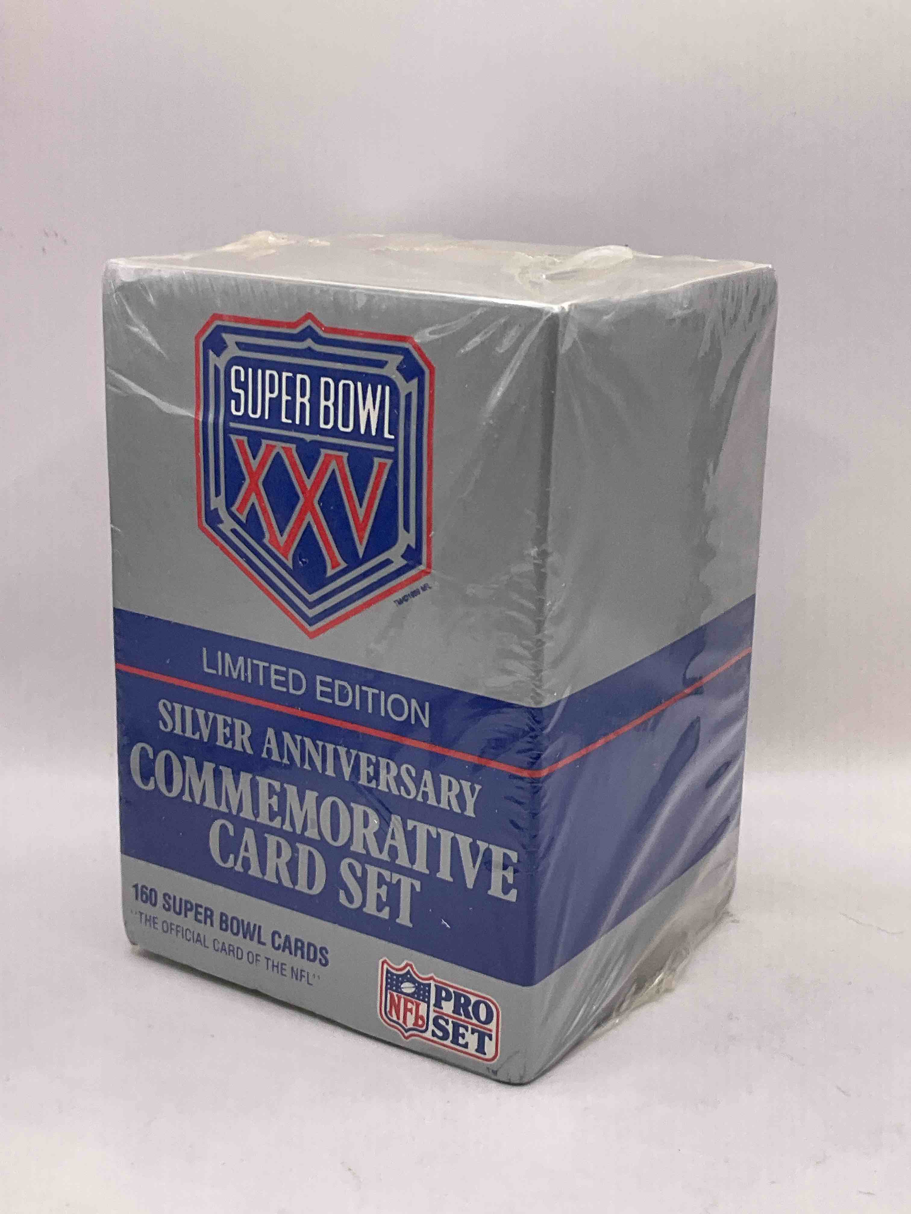 Limited Edition Super Bowl XXV PRO SET Silver Anniversary Card Set! 160 Super Bowl Cards In This Unopened Commemorative Card Set! Wow!